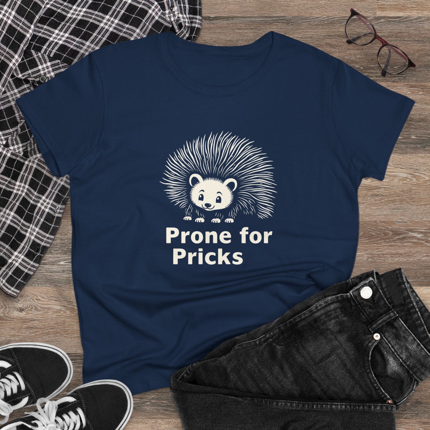 Prone for Pricks, Funny Hedgehog Tee, Quirky Animal Shirt, Cute Graphic Tee, Gift for Animal Lovers, Casual Wear, Summer Top