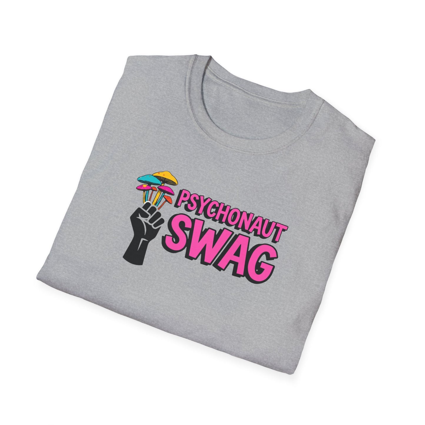 Fistful of Shrooms, Pyschonaut Swag Staple, Psychedelic Graphic T-Shirt, Humor Apparel for Psychedelic Lovers, Perfect for Festivals, Casual Wear, Gift for Friends - Psychonaut Swag