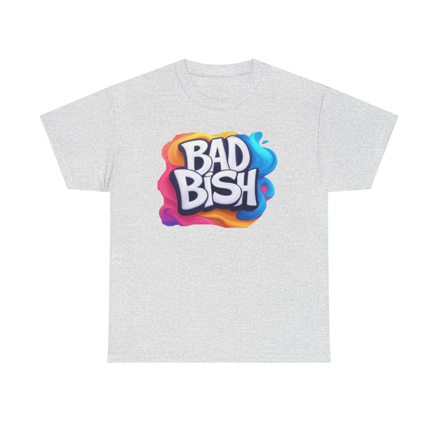 Colorful 'Bad Bish' Unisex Heavy Cotton Tee - Fun and Edgy T-Shirt for Confident Style - Psychonaut Swag