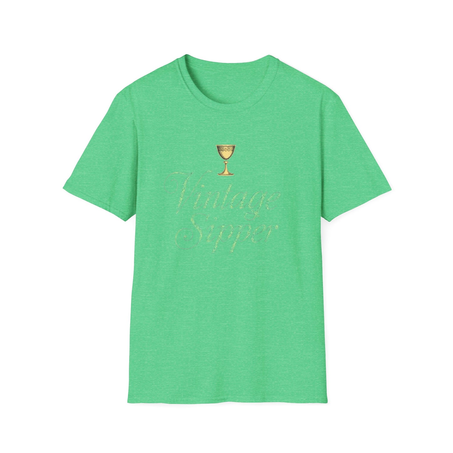 Vintage Sipper Unisex Softstyle T-Shirt, Casual Wear, Gift for Wine Lovers, Bar Night, Vintage Inspired Apparel - Psychonaut Swag