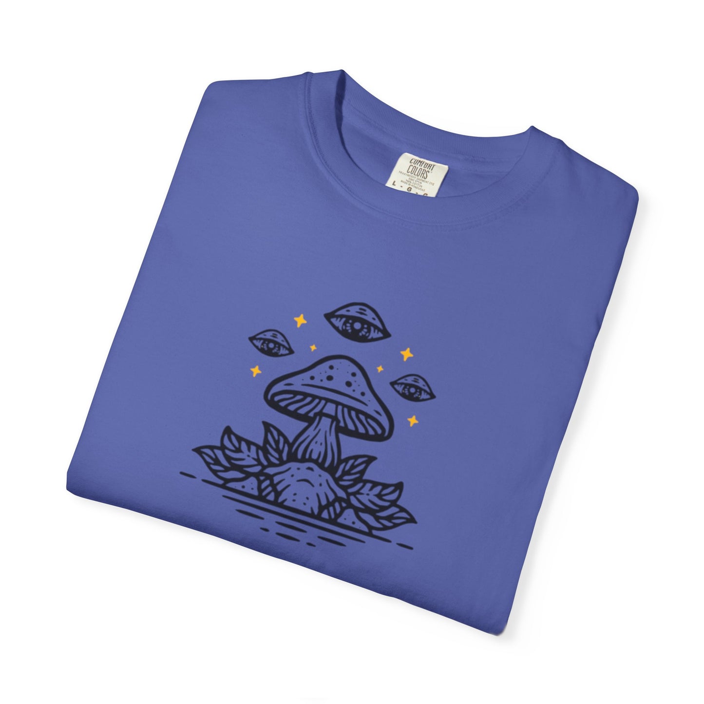 Mushroom Gift from Visitors, Unisex Garment-Dyed T-shirt - Psychonaut Swag