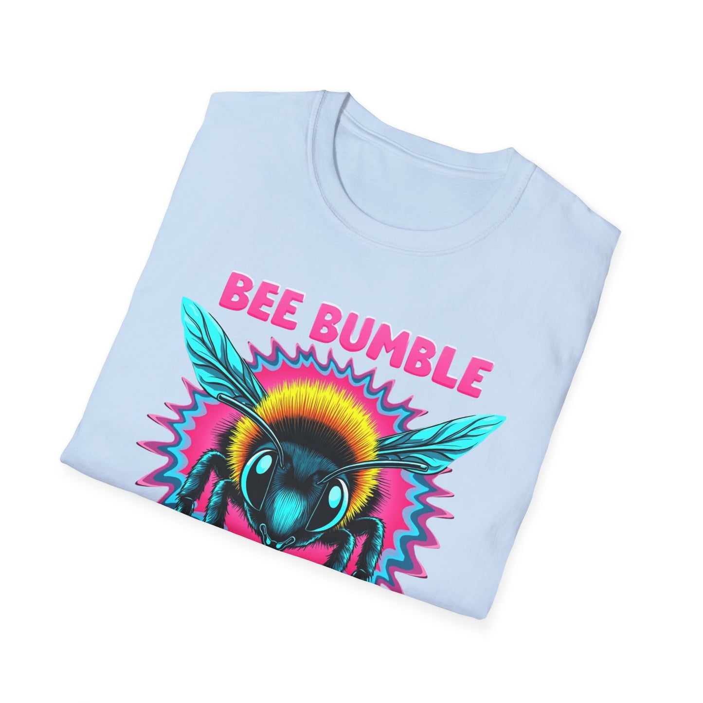 Bee Bumble T-Shirt, Retro Graphic Tee, Softstyle Unisex Shirt, Summer Fashion, Gift for Beekeepers, Eco-Friendly Tee - Psychonaut Swag