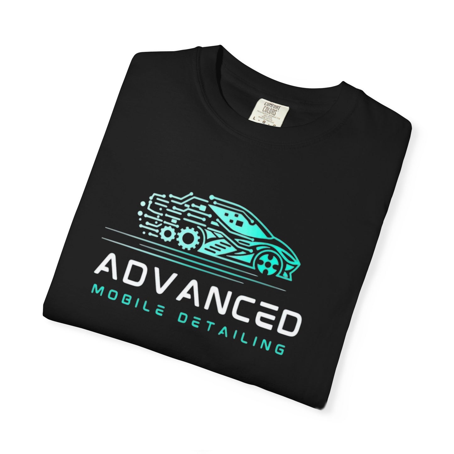 Advanced Mobile, Garment Dyed, T-Shirt, Unisex Graphic Tee, Casual Streetwear, Perfect Gift for Car Lovers, Vintage Style Merch, Everyday Wear