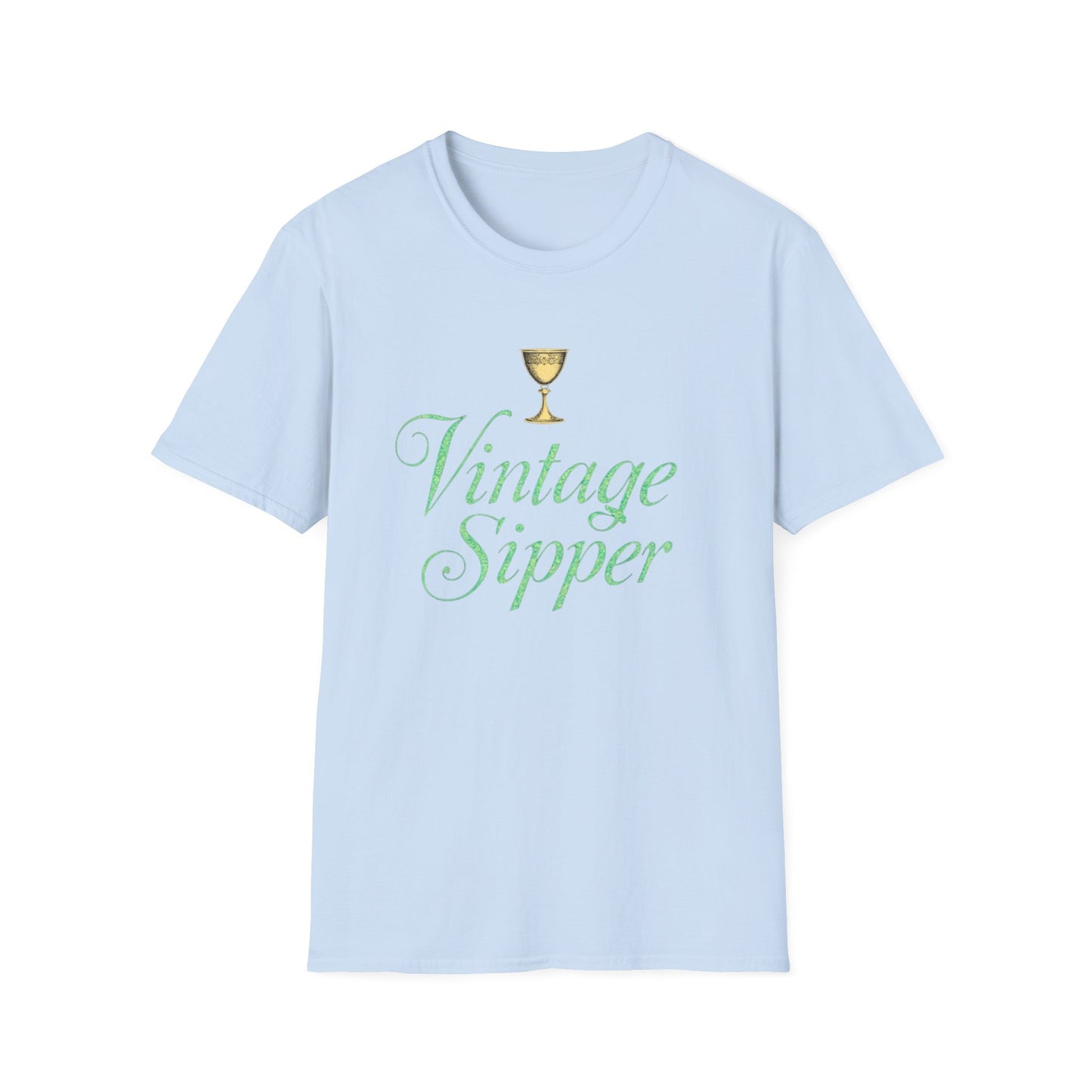 Vintage Sipper Unisex Softstyle T-Shirt, Casual Wear, Gift for Wine Lovers, Bar Night, Vintage Inspired Apparel - Psychonaut Swag