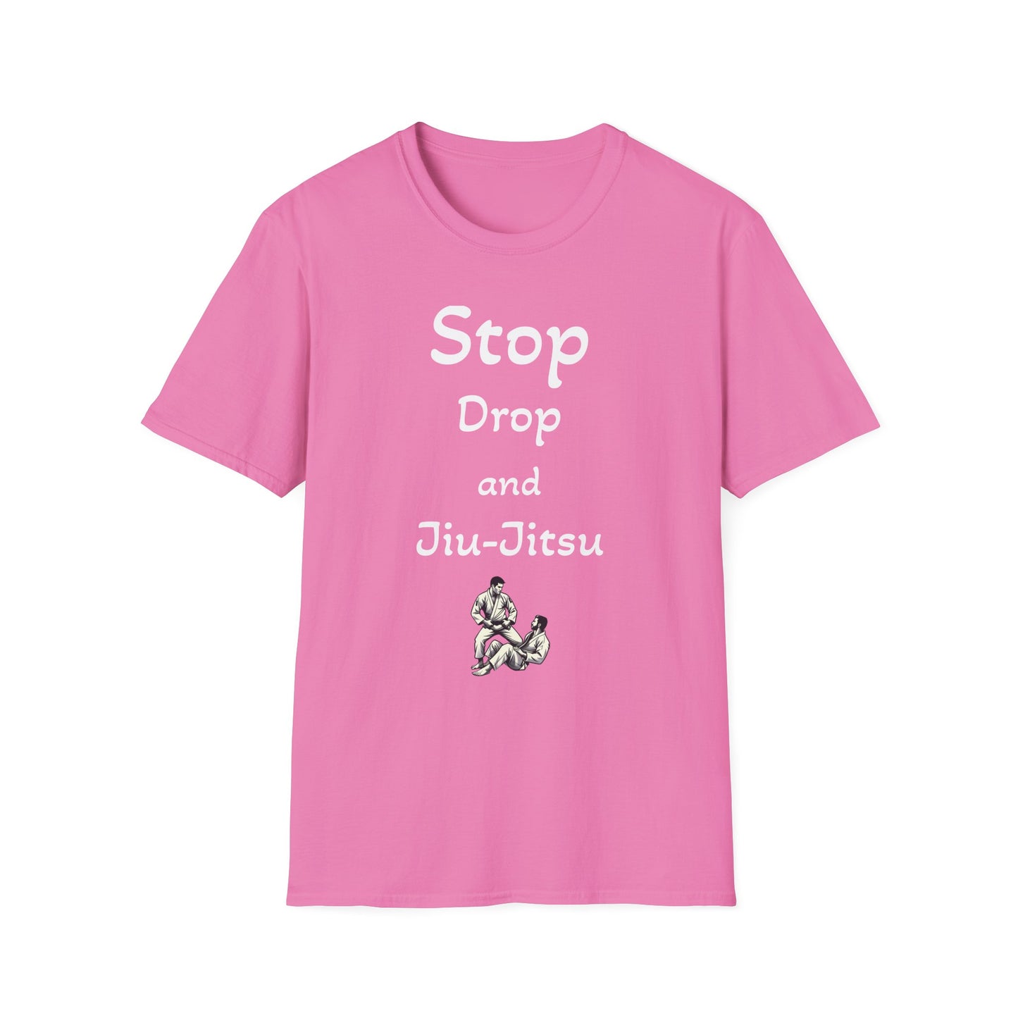 Stop, Drop, and Jiu-Jitsu, Unisex Softstyle T-Shirt - Psychonaut Swag