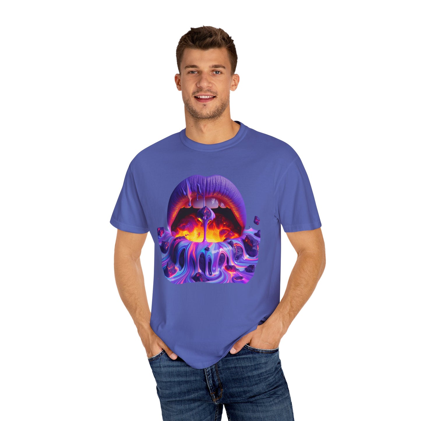 Lava Lips, Unisex Garment-Dyed T-shirt