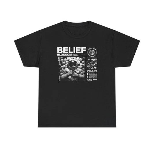 Astronaut Belief, Unisex Heavy Cotton Tee