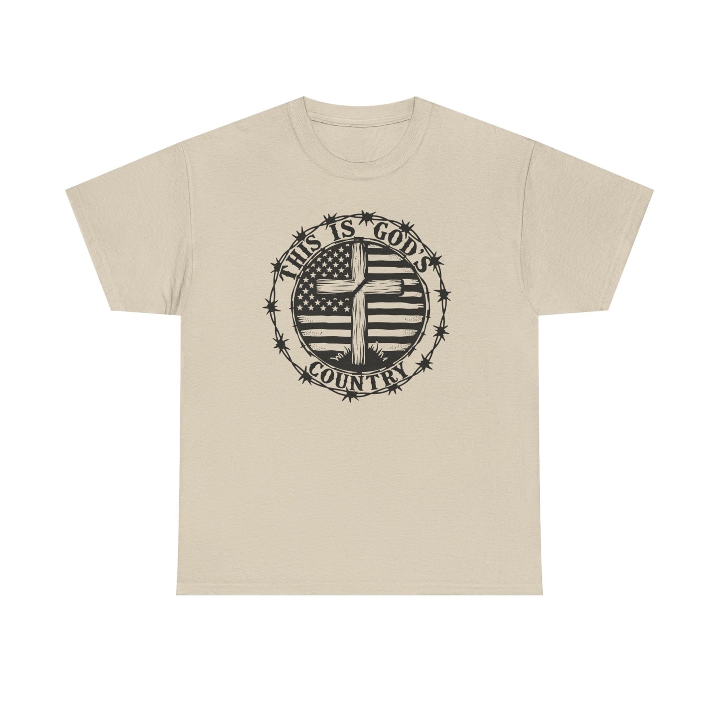 God’s Country, Unisex Heavy Cotton Tee - 'This is God's Country' Graphic Tee - Psychonaut Swag