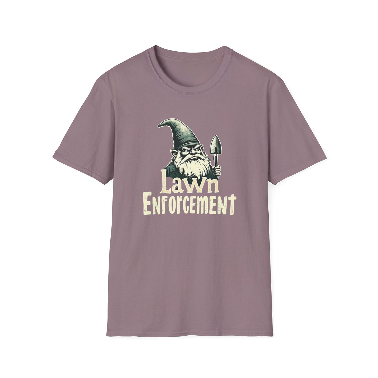 Whimsical Gnome Lawn Enforcement Unisex T-Shirt, Funny Gift for Men, Unique Humor Tee, Cozy Casual Wear, Perfect for Birthdays & Celebrations - Psychonaut Swag