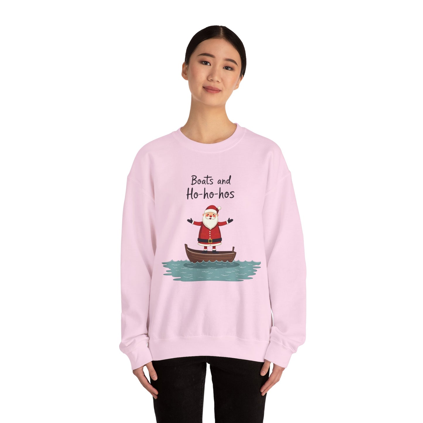 Santa Boats and Ho Ho his, Unisex Heavy Blend™ Crewneck Sweatshirt