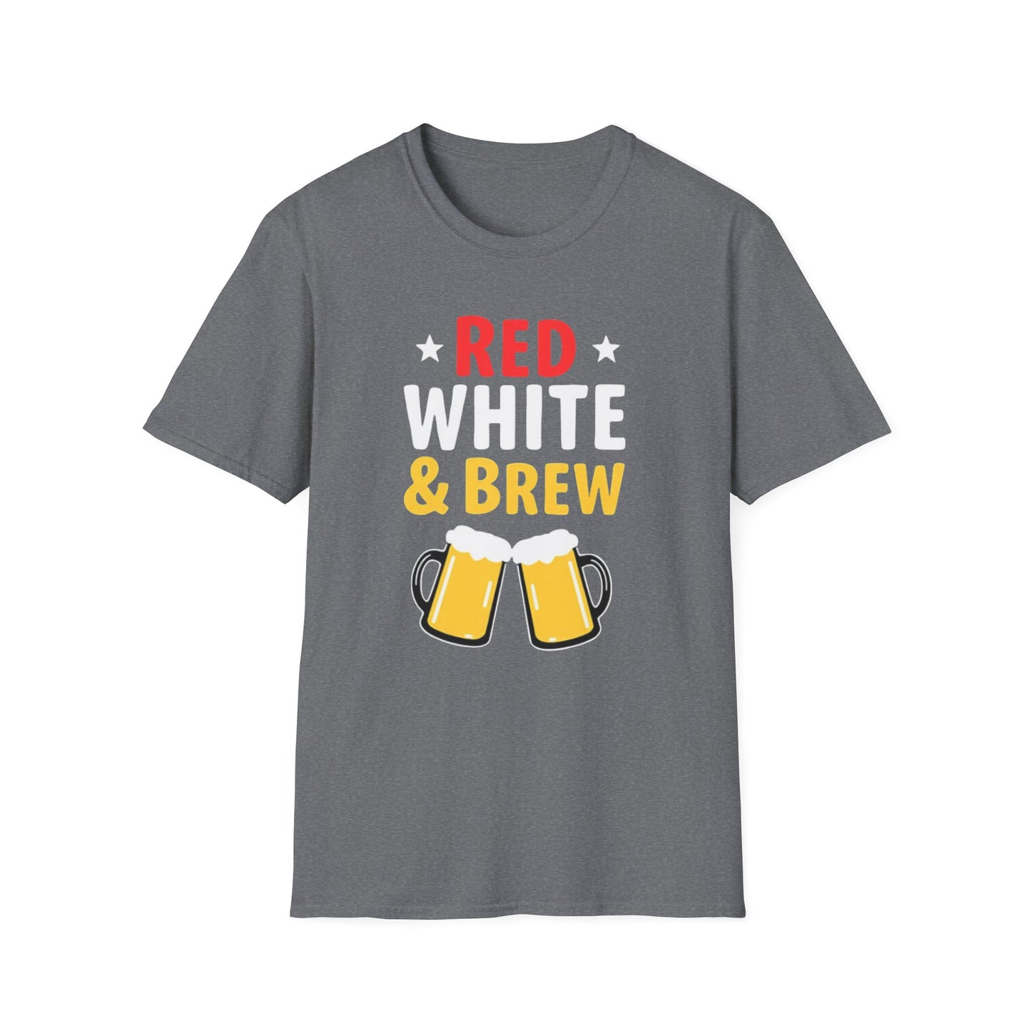 Red White & Brew Shirt, Gift for Dad, Fourth of July Apparel, BBQ Party Wear - Psychonaut Swag