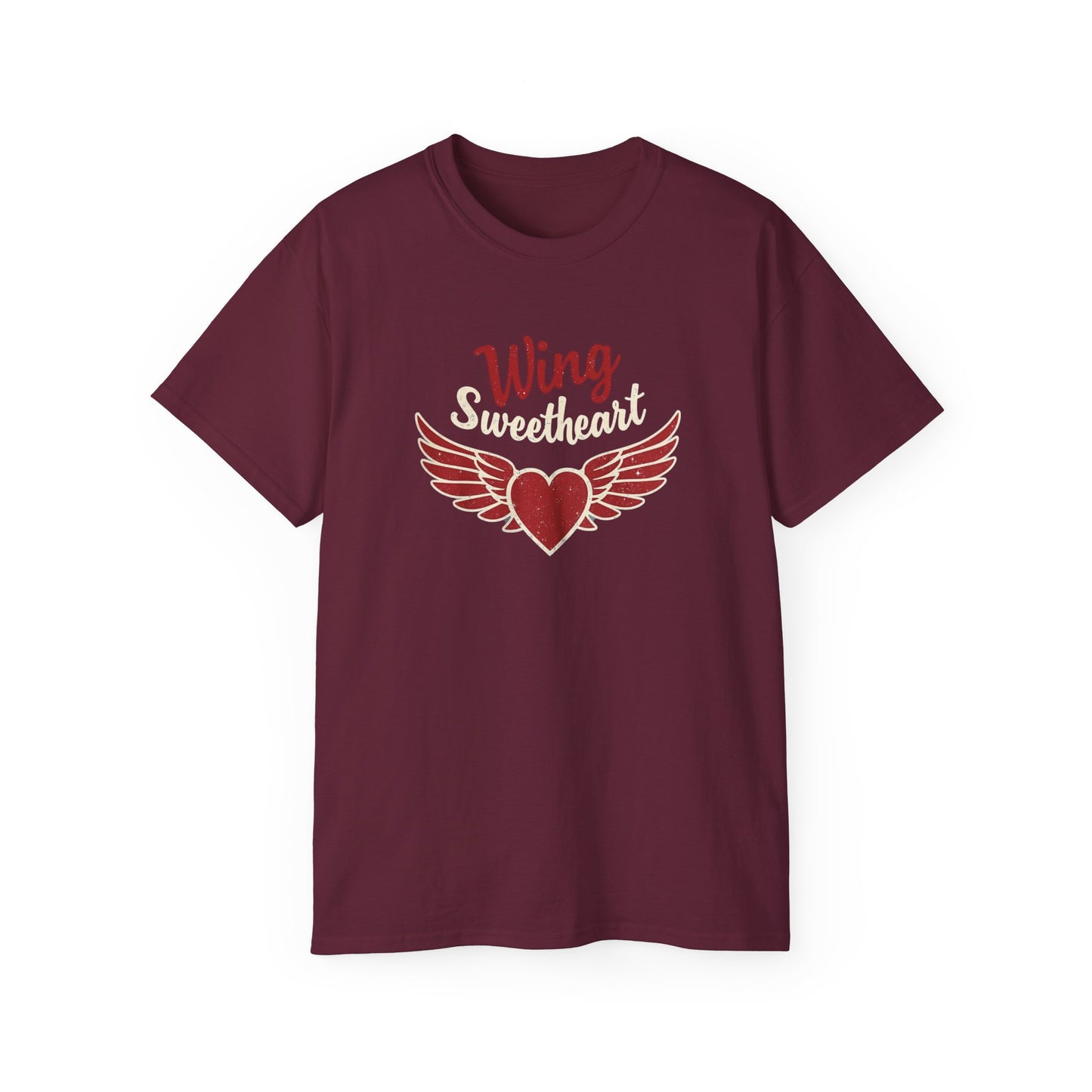 Wing Sweetheart Unisex Ultra Cotton Tee | Cute Graphic Shirt, Valentine's Day Gift, Trendy Casual Wear, Heart Theme Apparel, Unique T-Shirt - Psychonaut Swag