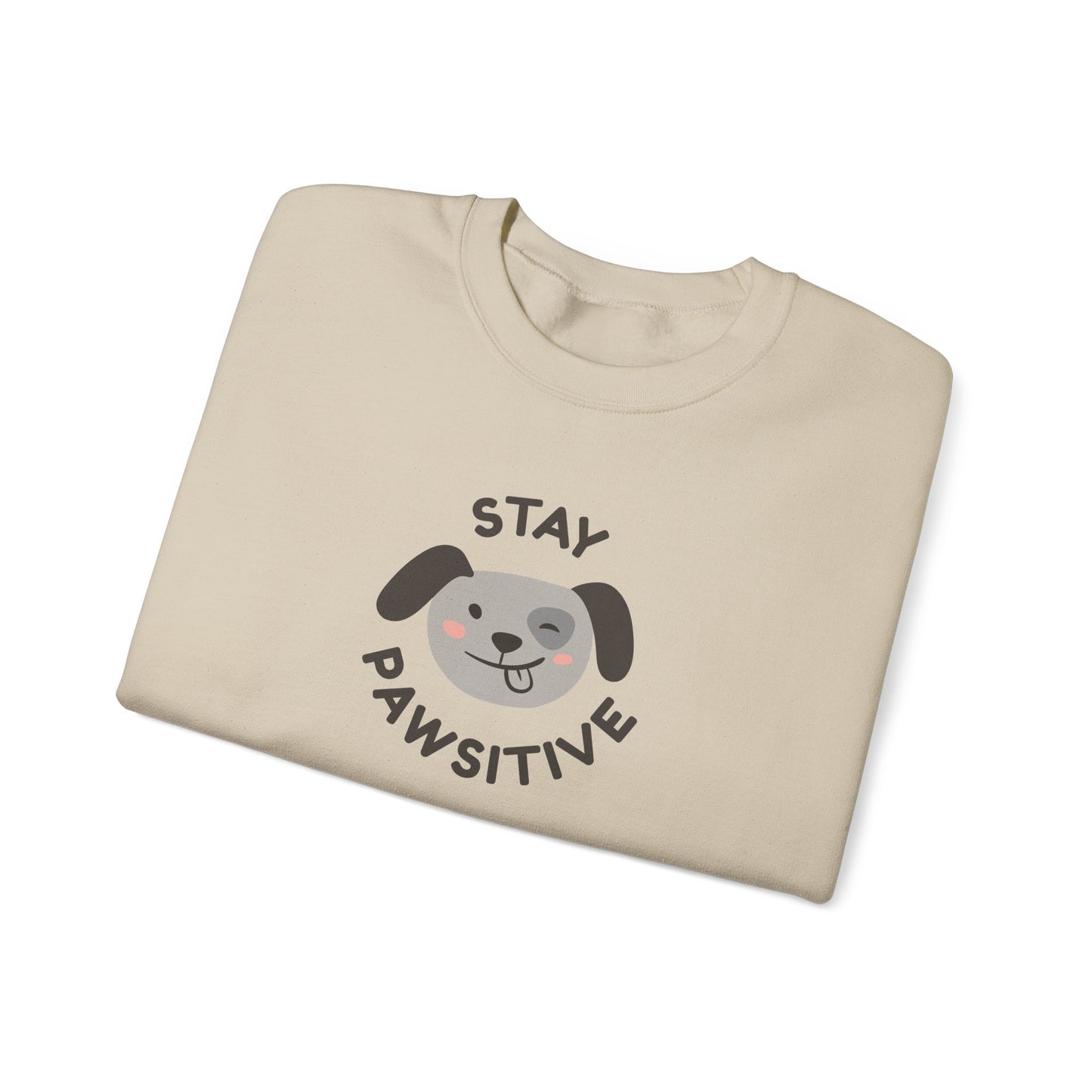 Stay Pawsitive Unisex Heavy Blend™ Crewneck Sweatshirt - Psychonaut Swag