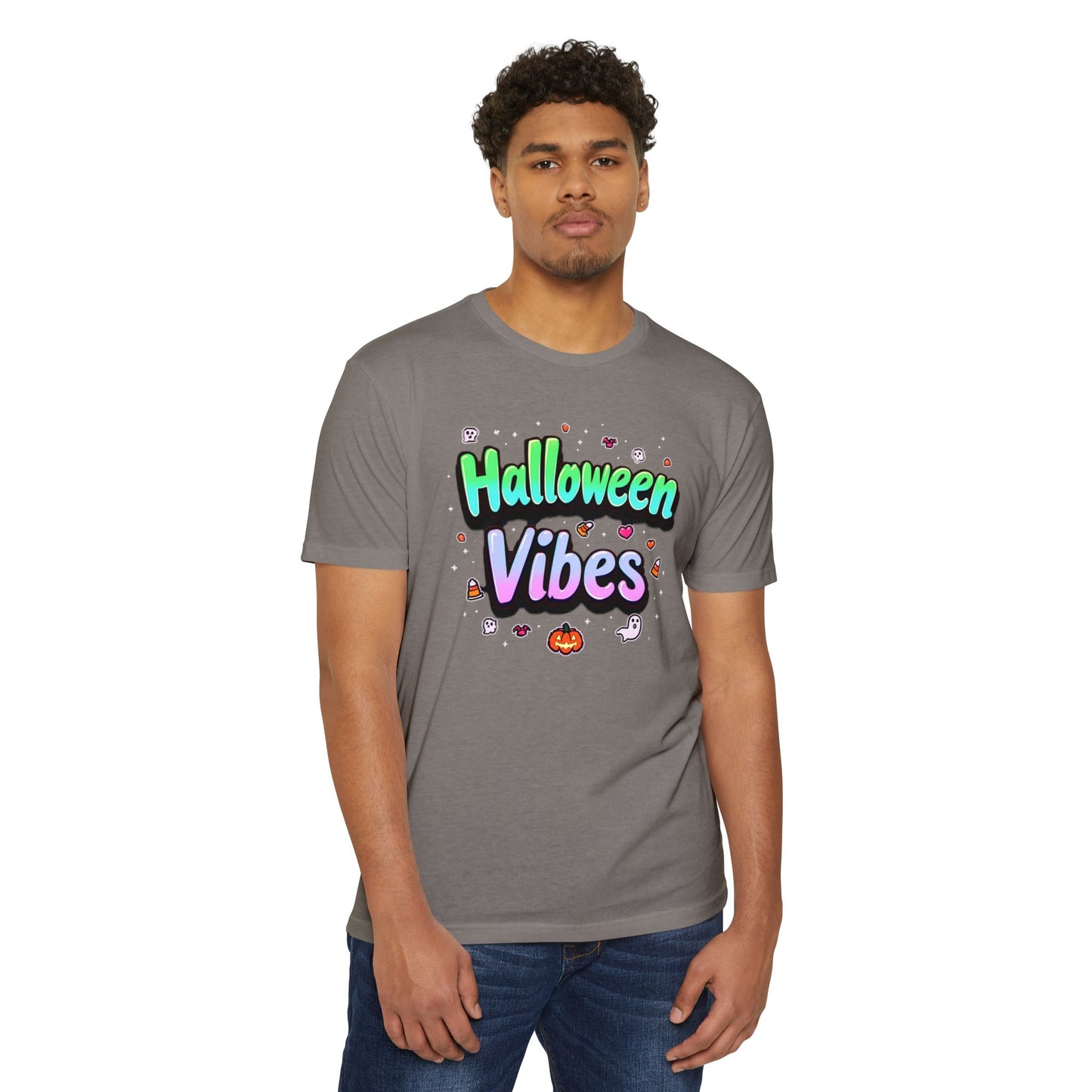 Halloween Vibes tee, Unisex T-Shirt, Spooky Graphic Tee, Fall Fashion, Halloween Costume, Casual Wear, Trick or Treat Shirt