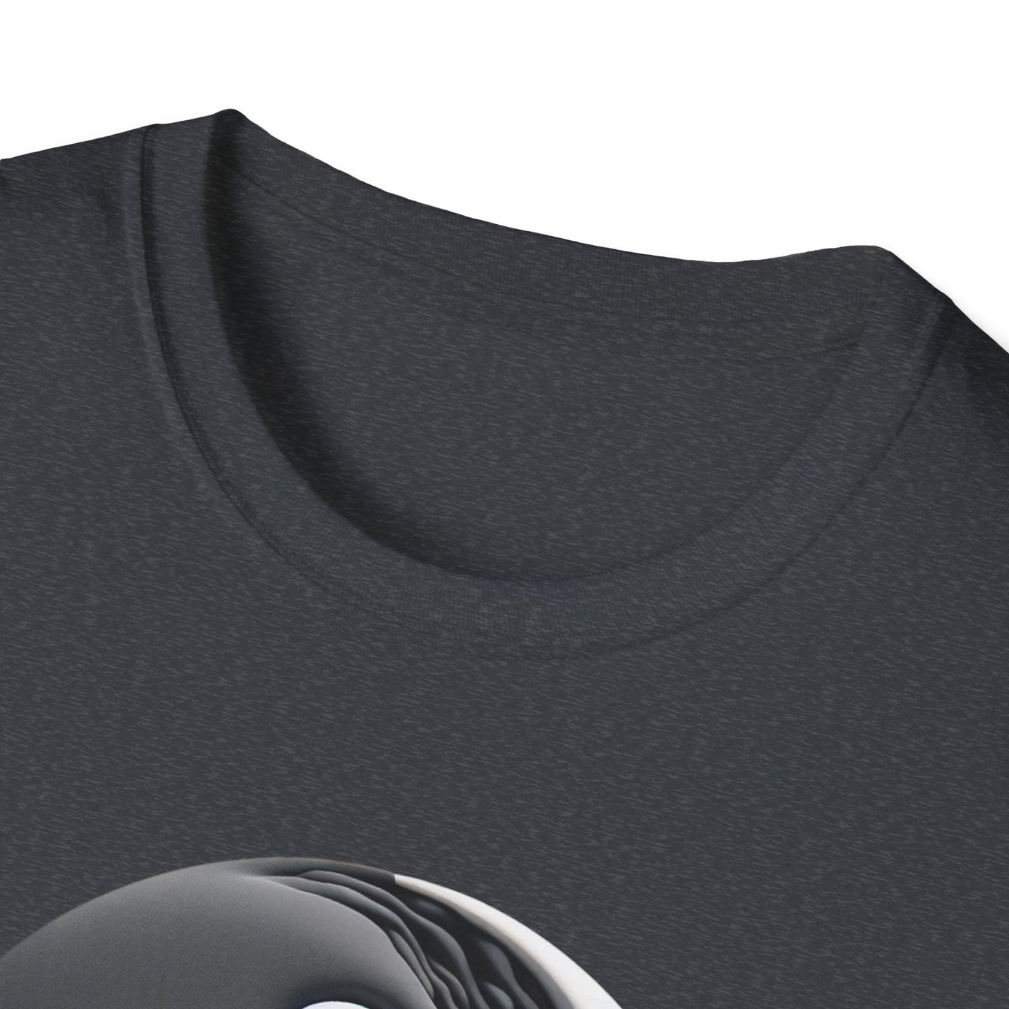 Blending good and evil, yin yang, Unisex Softstyle T-Shirt - Psychonaut Swag