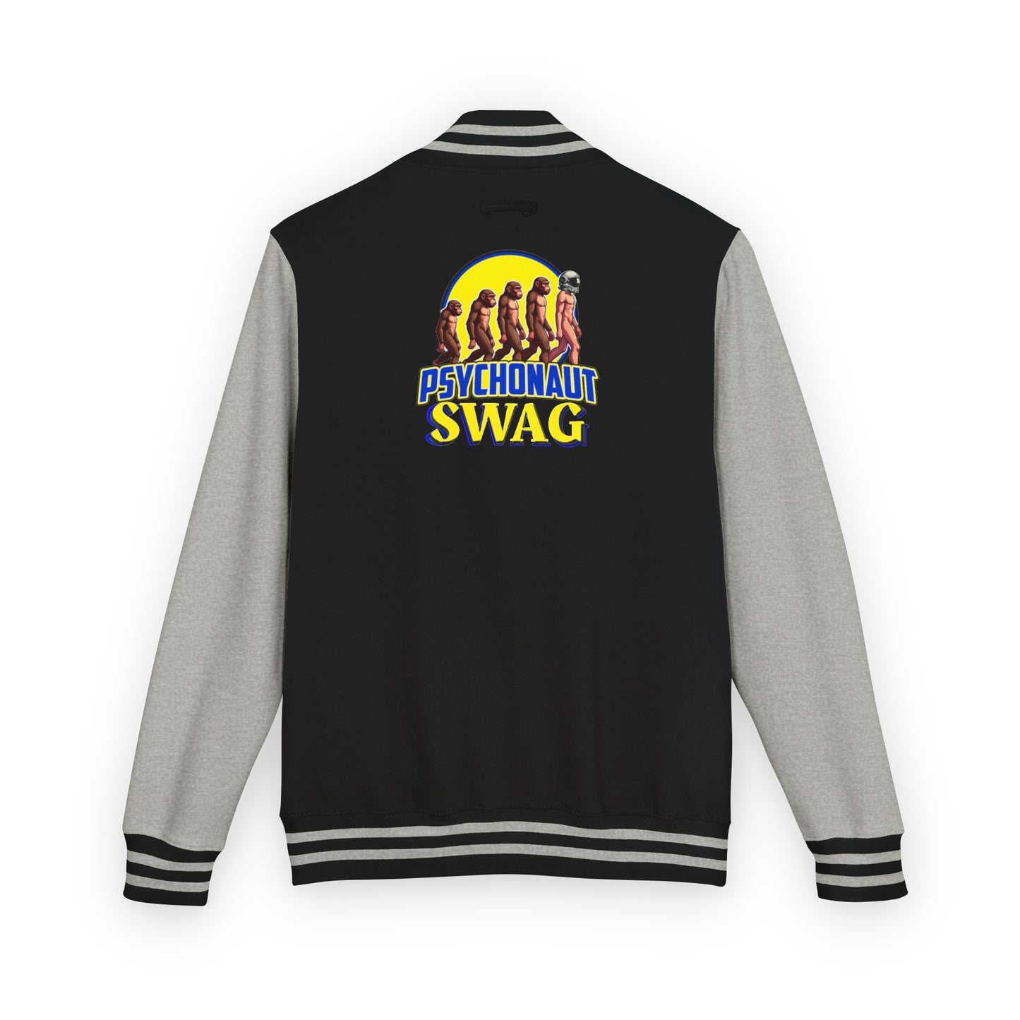 Psychonaut Swag, Small Biz, Vintage Unisex Heavyweight Letterman Jacket – Perfect for Team Spirit, Casual Outings, Gifts, College Events, Personalized Style