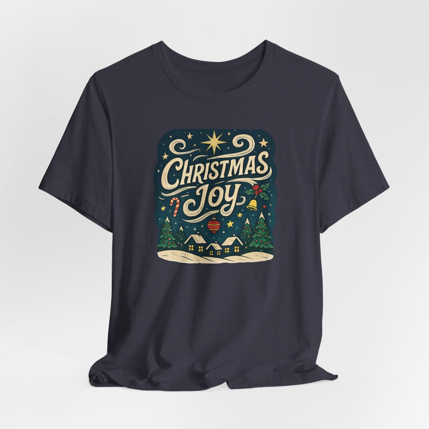 Christmas Joy Holiday T‑Shirt — Festive Winter Village Graphic Tee