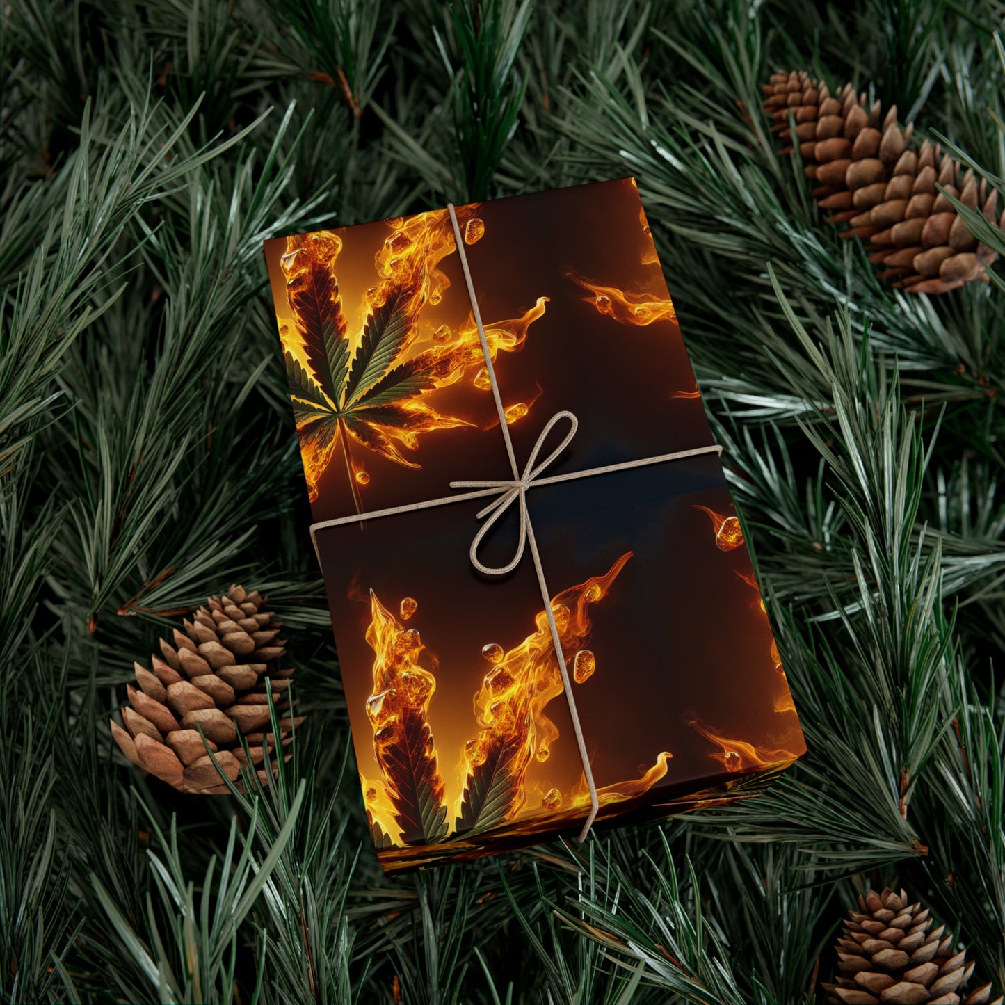 Gift Wrap Paper - Blazing Hemp Design - Psychonaut Swag