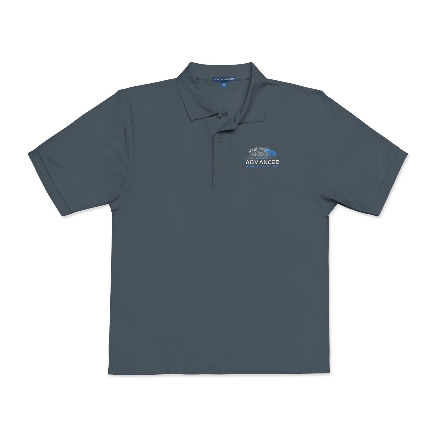 Advanced Mobile, Unisex Polo Shirt with Embroidery, Casual Wear, Gift for Dad, Customizable Shirt, Summer Wardrobe Essential