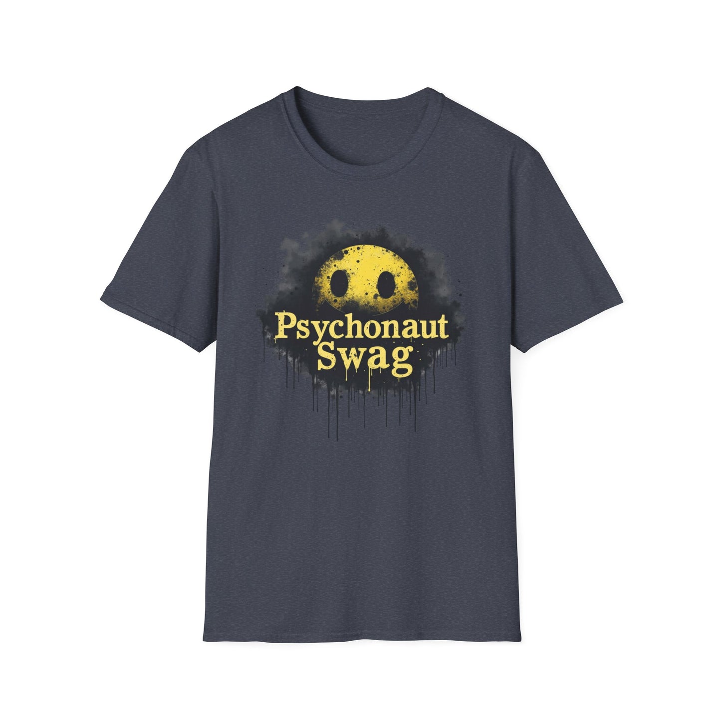 Psycho Smile, Pyschonaut Swag T-Shirt - Unisex Softstyle Tee, Casual Wear, Gift for Gamers, Festival Attire, Streetwear Fashion