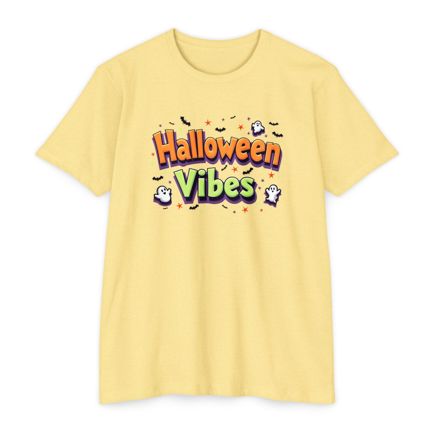 Halloween Vibes Unisex T-Shirt, Spooky Tee, Fall Fashion, Halloween Party Shirt, Gift for Ghost Lovers, Casual Autumn Wear