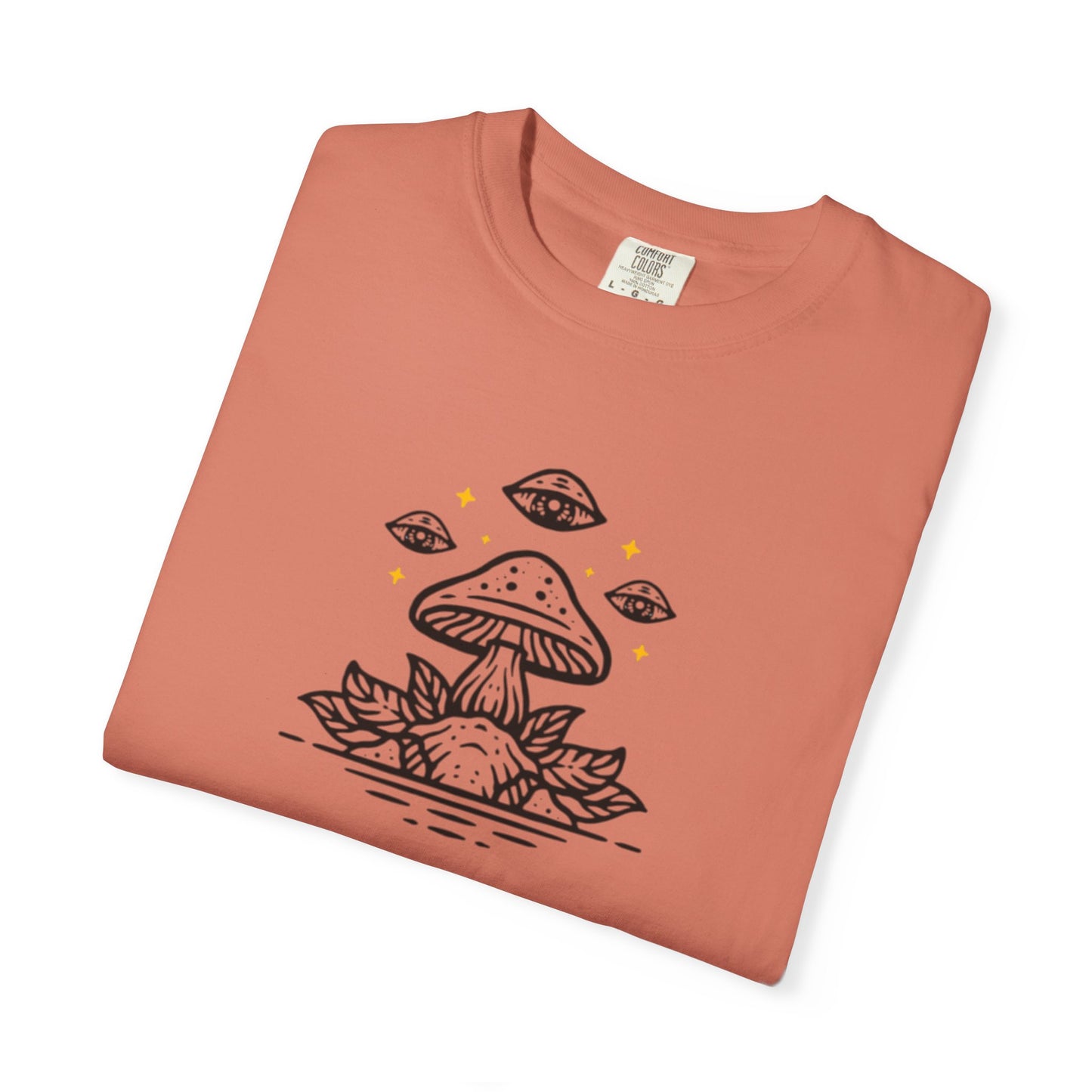 Mushroom Gift from Visitors, Unisex Garment-Dyed T-shirt - Psychonaut Swag