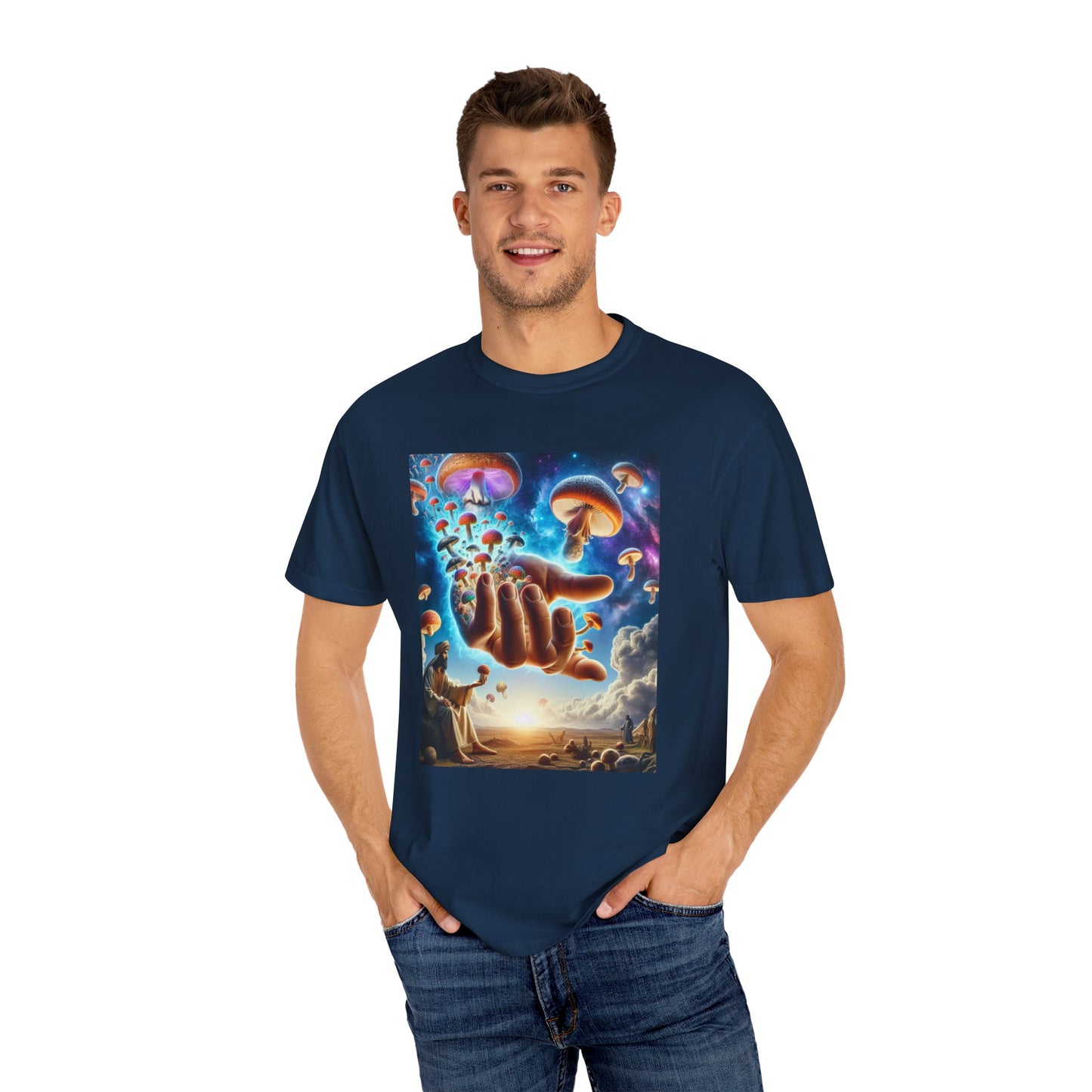 Mushrooms Gifted, Unisex Garment-Dyed T-shirt - Psychonaut Swag