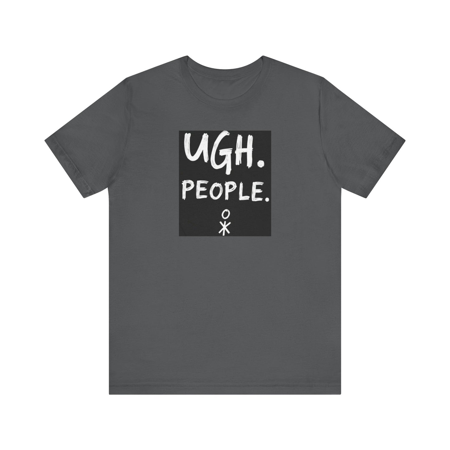 Frustration Level: UGH. PEOPLE. Unisex Tee, Funny Graphic T-Shirt, Gift for Introverts, Casual Wear, Everyday Humor - Psychonaut Swag