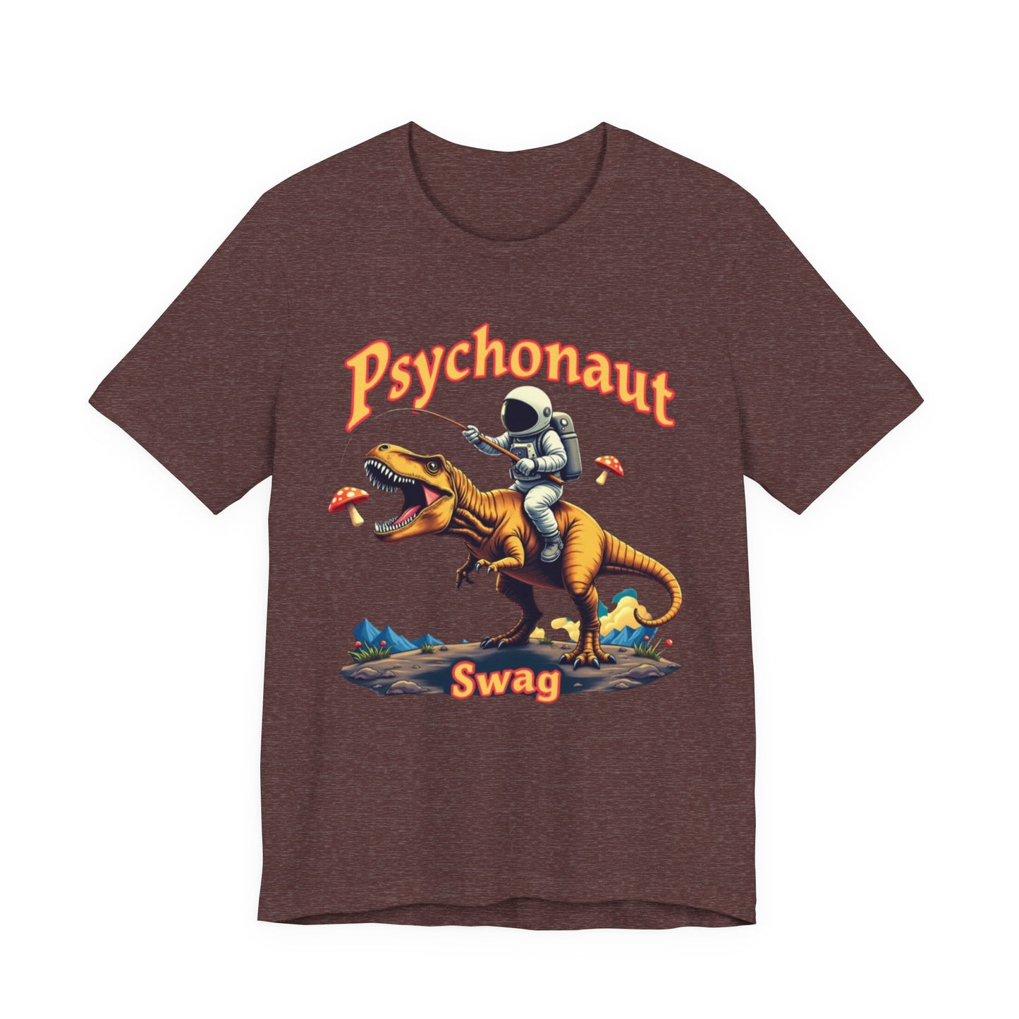 Psychonaut T-Rex Tee - Cool Retro Unisex Jersey Short Sleeve Shirt, Perfect for Gifts, Festivals, and Everyday Wear - Psychonaut Swag