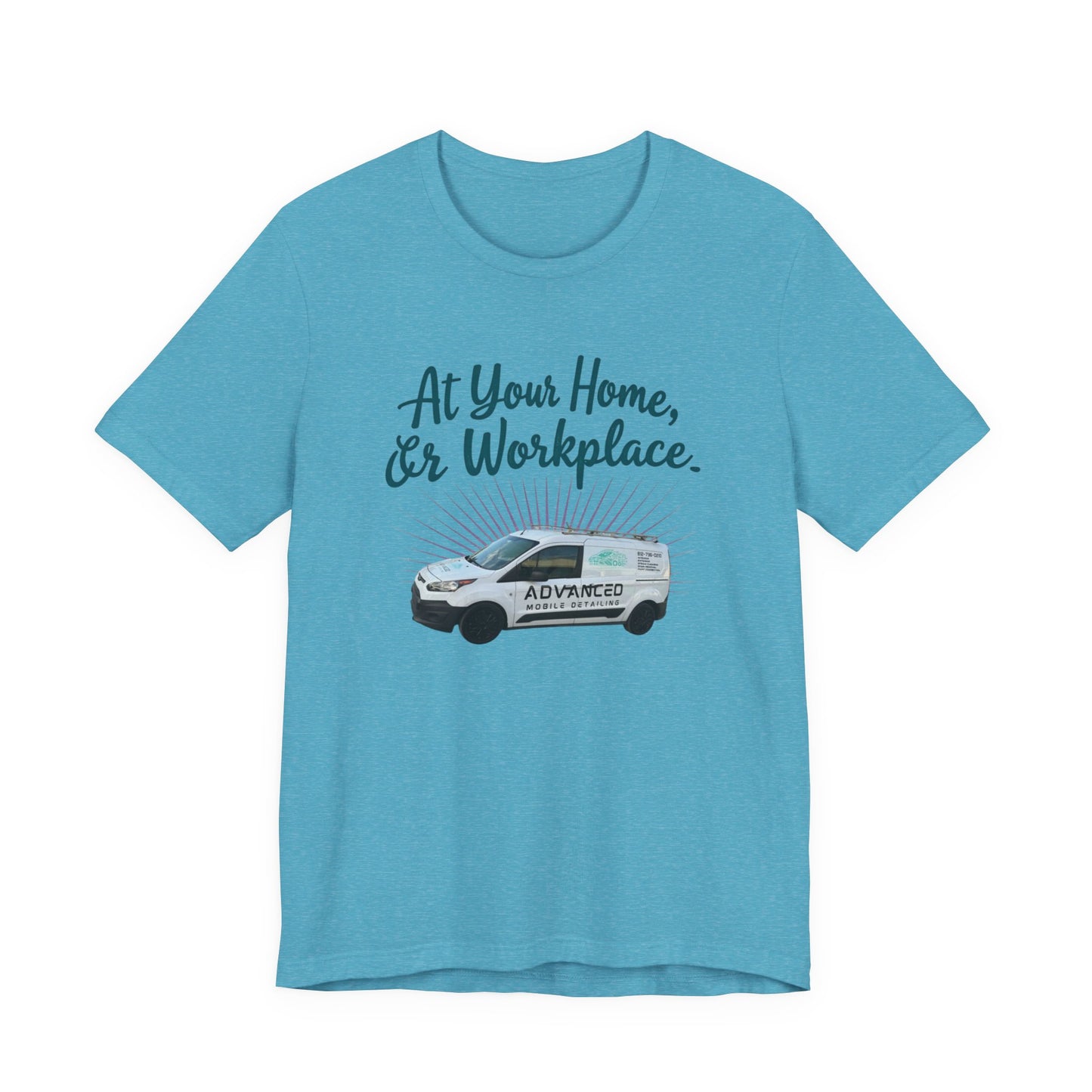Advanced Mobile Detailing, At Your Home or Workplace Tee, Unisex Jersey T-Shirt Gift, Comfy Graphic Tee, Workwear Apparel, Casual Daily Wear