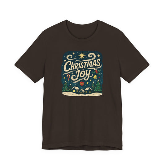 Christmas Joy Holiday T‑Shirt — Festive Winter Village Graphic Tee