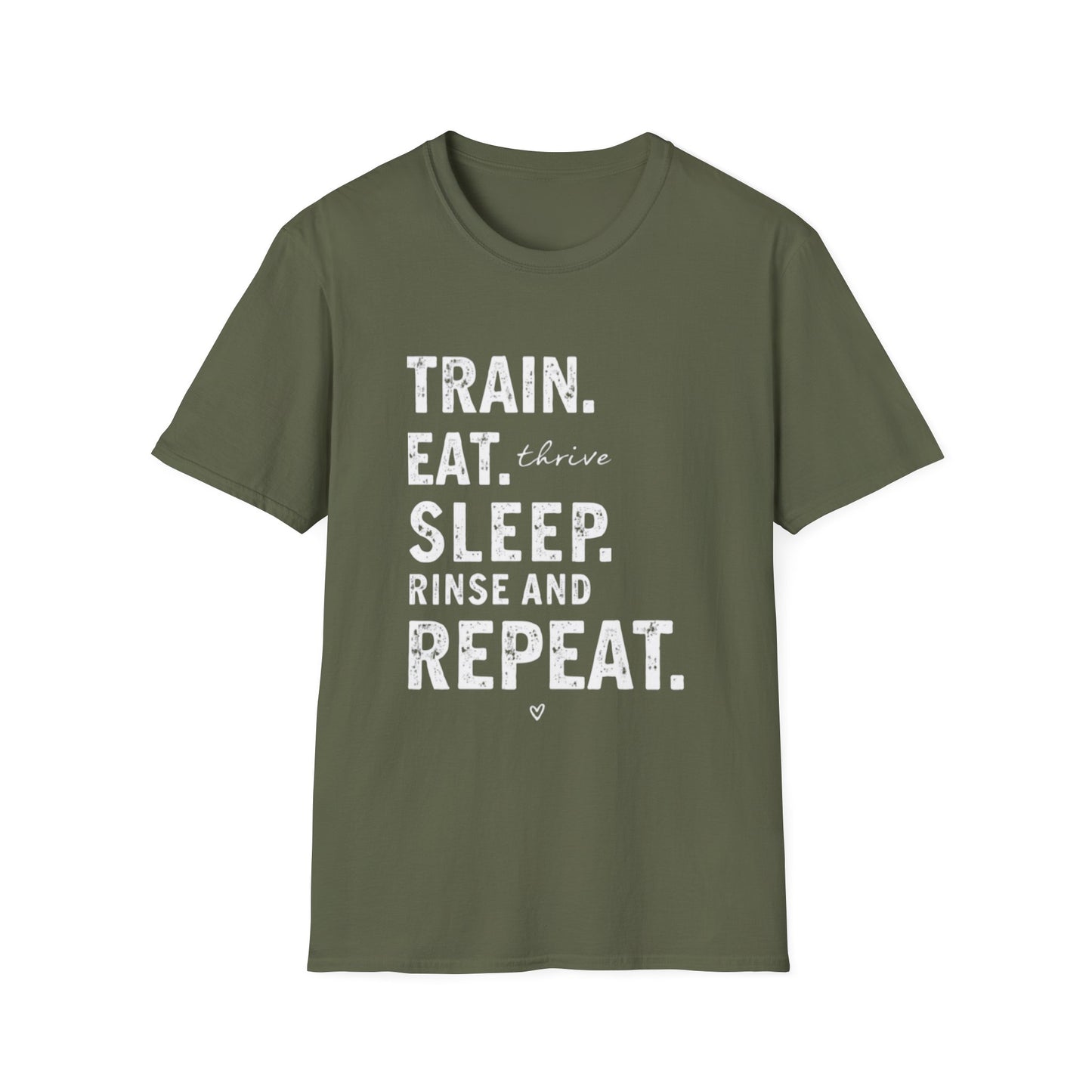 Train Eat Sleep Repeat T-Shirt, Fitness Apparel, Gym Wear, Motivational Shirt, Casual Unisex Tee - Psychonaut Swag