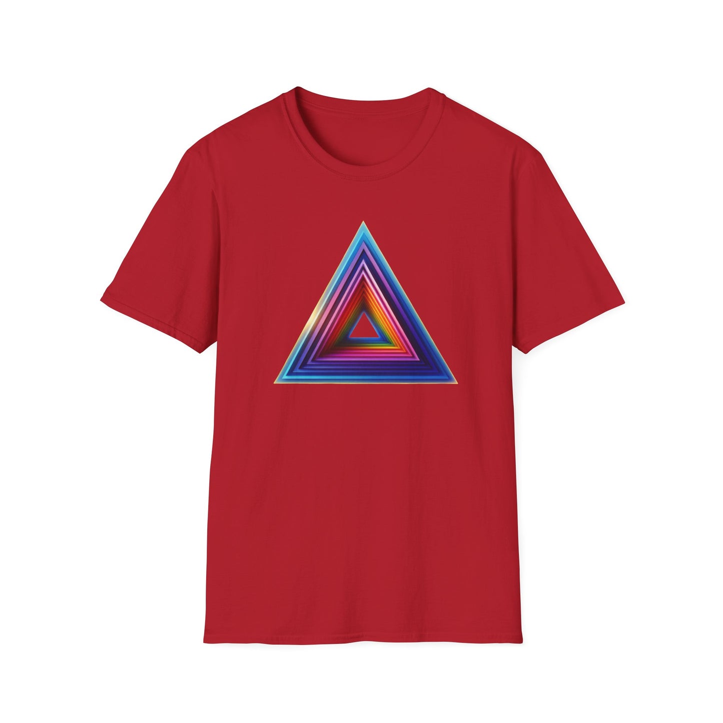 Triangle Rainbow, Unisex Softstyle T-Shirt - Psychonaut Swag