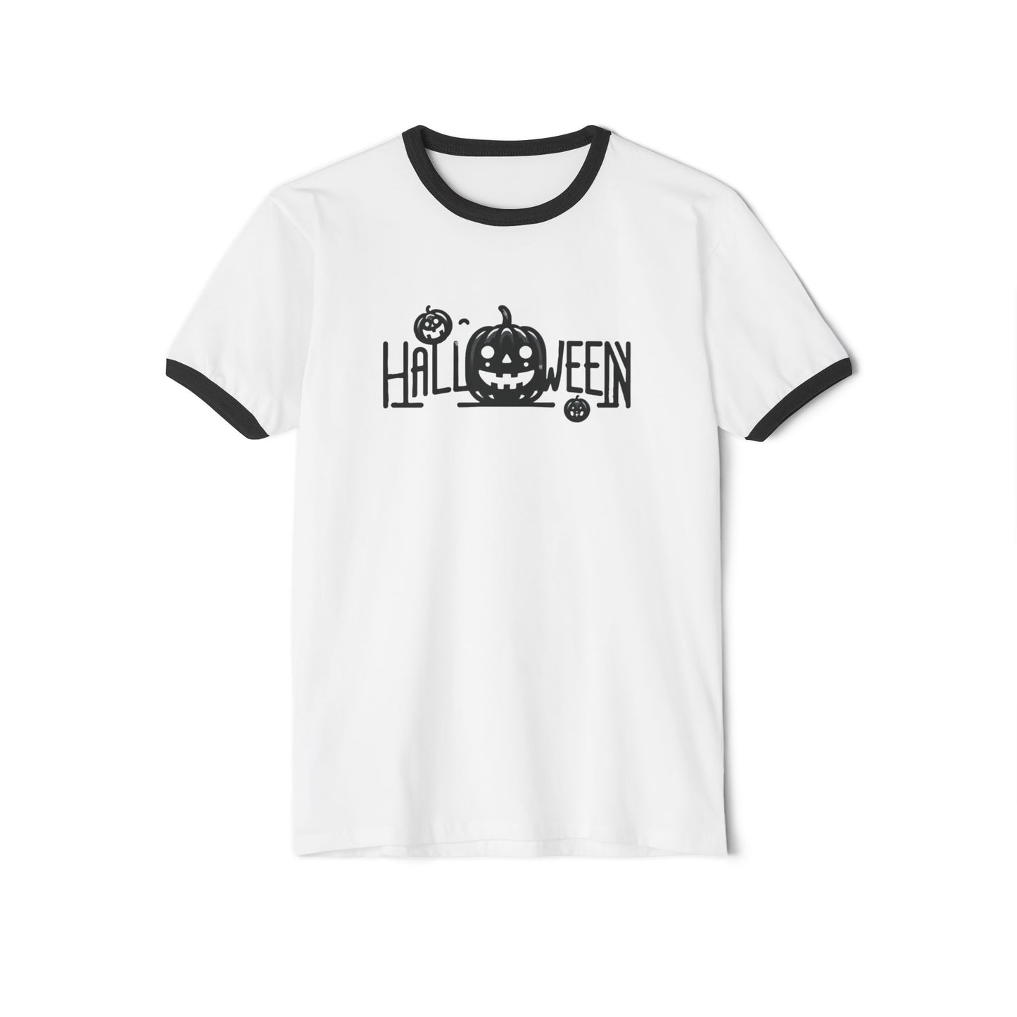 Halloween staple, Unisex Cotton Ringer T-Shirt, Spooky Graphic Tee, Fun Fall Fashion, Halloween Costume Top, Casual Halloween Wear