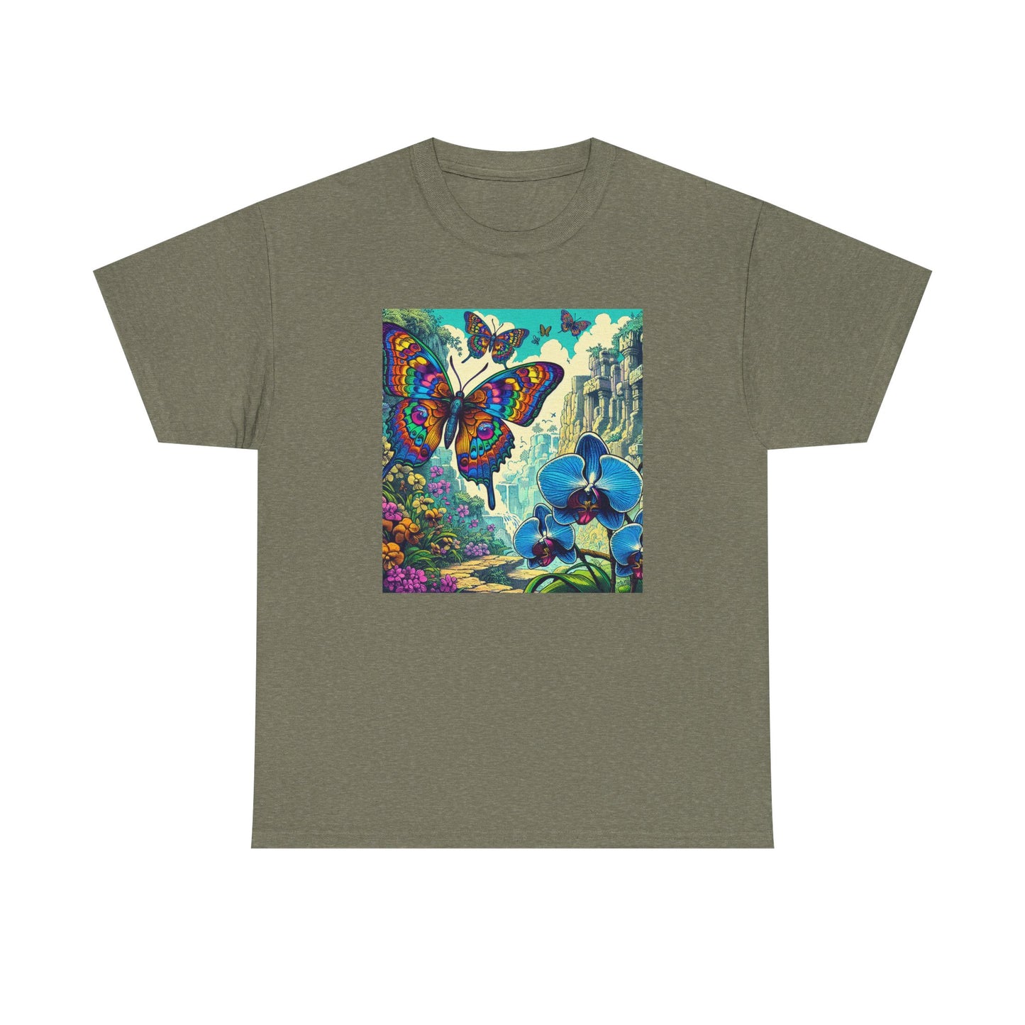 Butterfly Orchid, Unisex Heavy Cotton Tee - Psychonaut Swag