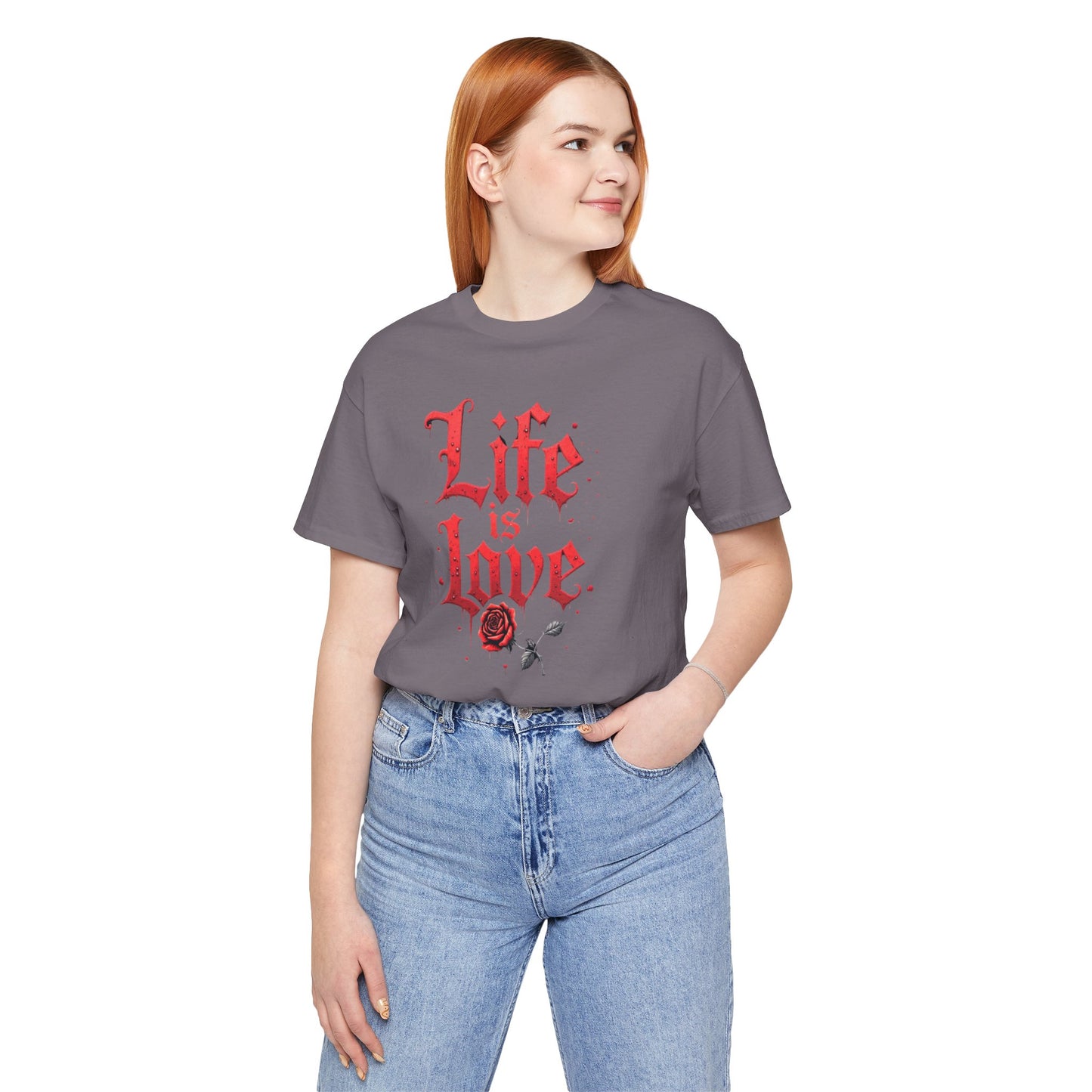 Life is Love Shirt, Love Themed Apparel, Gift for Couples, Valentine's Day Top