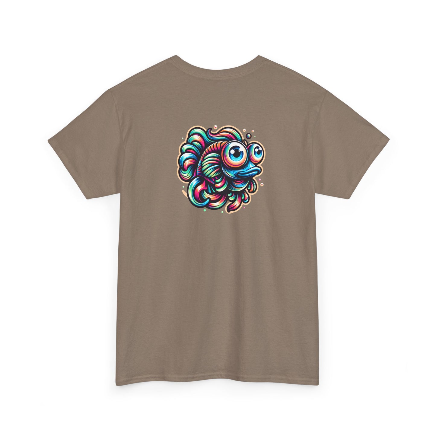 Psychedelic Fish Graphic Unisex Heavy Cotton Tee - Fun & Vibrant Apparel - Psychonaut Swag