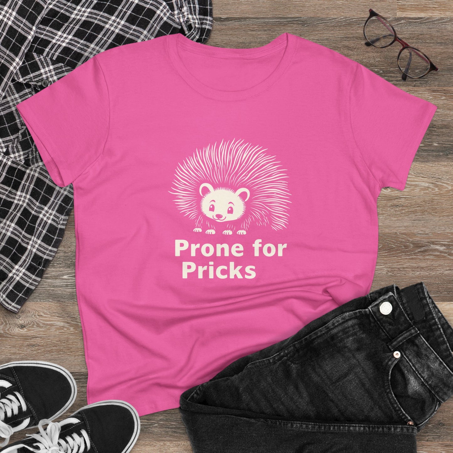 Prone for Pricks, Funny Hedgehog Tee, Quirky Animal Shirt, Cute Graphic Tee, Gift for Animal Lovers, Casual Wear, Summer Top