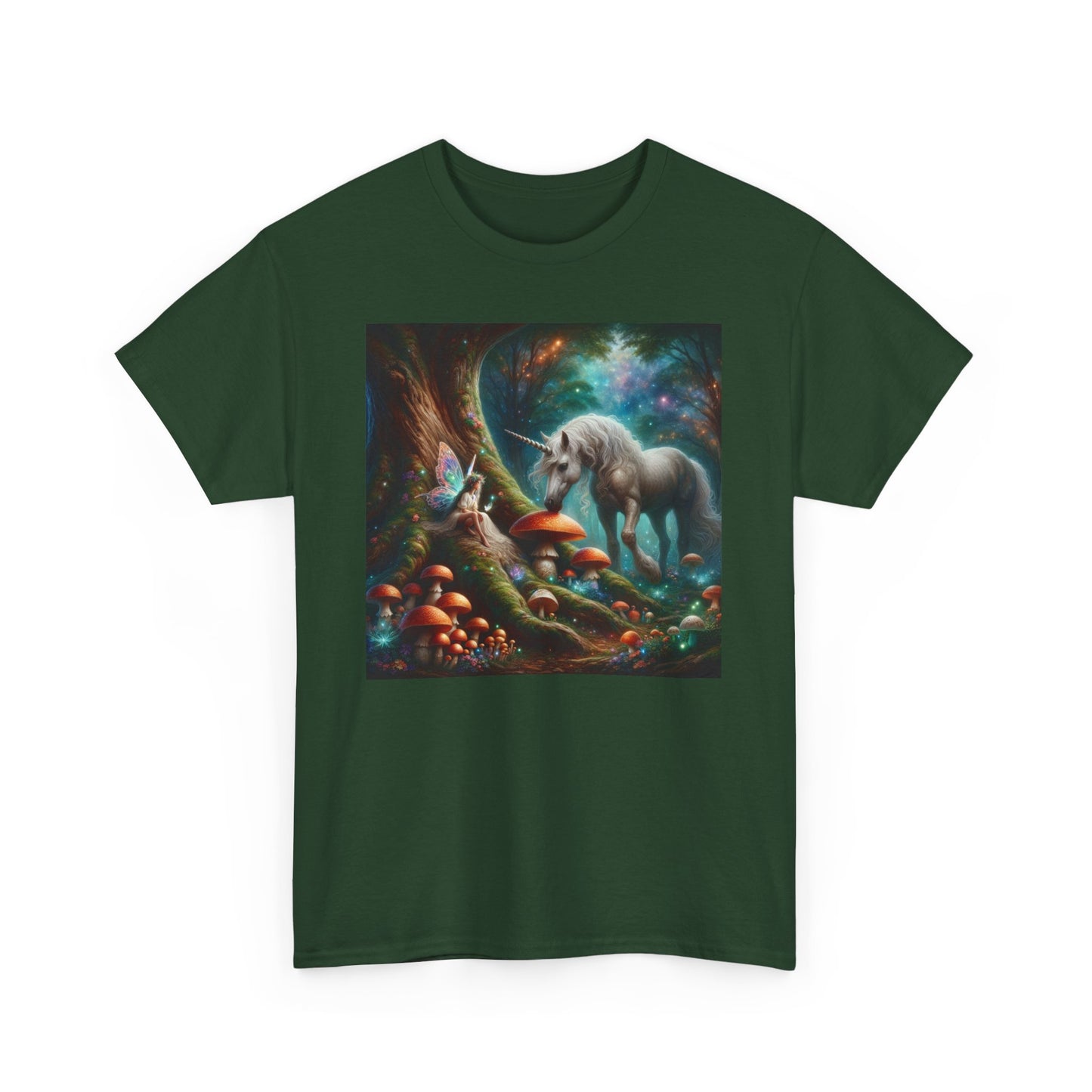 Unicorn Sighting in the Forest, Unisex Heavy Cotton Tee - Psychonaut Swag