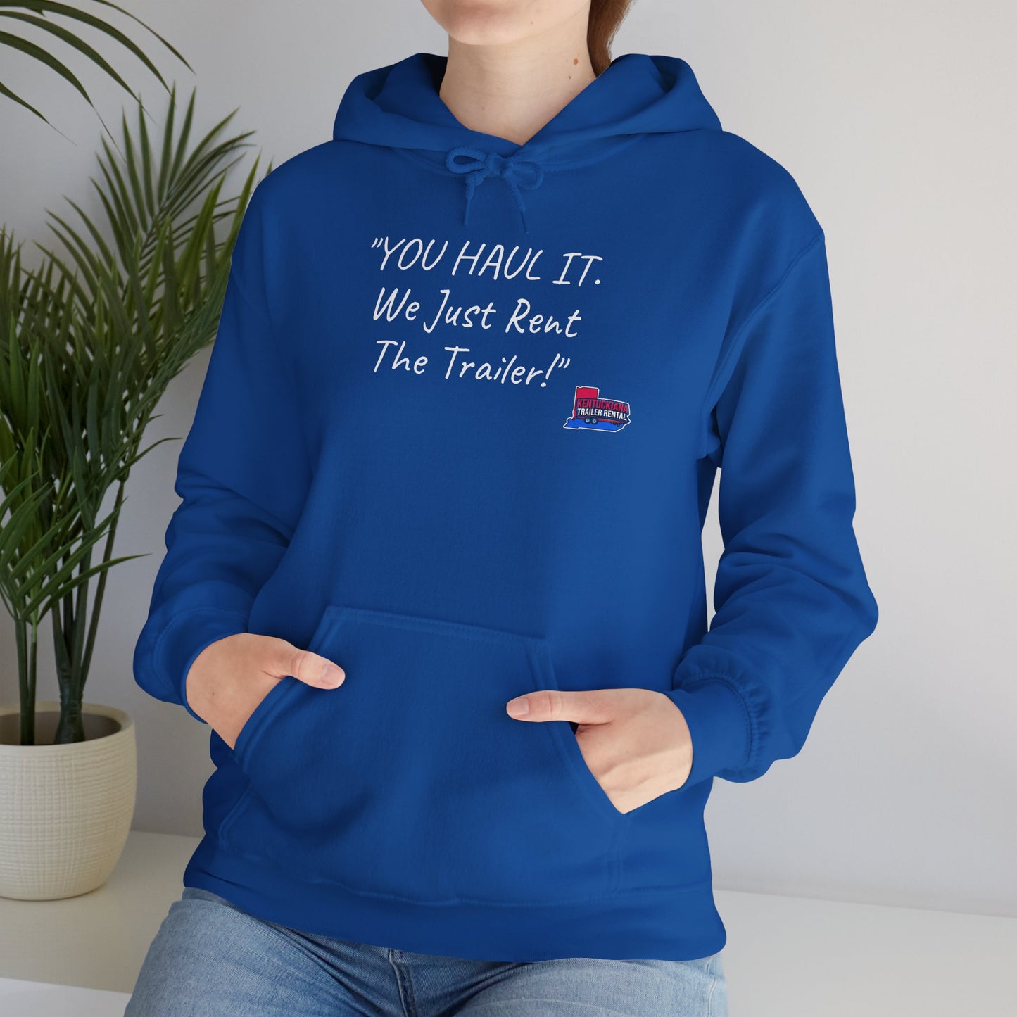 Kentuckiana Small biz swag, Trailer Rental Hoodie for Road Trips, Gifts for Adventure Lovers, Unique Hoodie for Renters, Travel Gear, Funny Sweatshirt