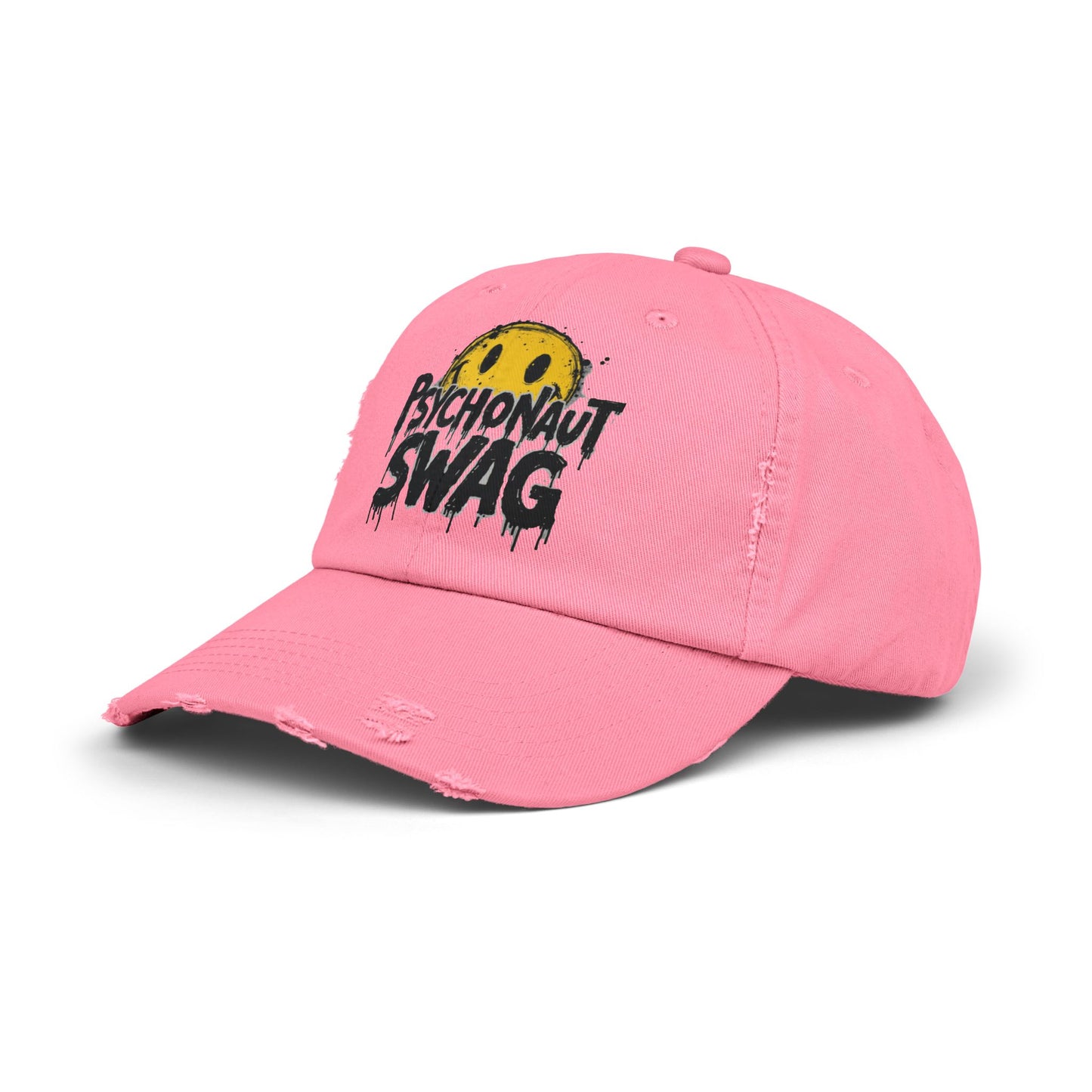 Psycho Unisex Distressed Cap, Cool Casual Hat, Streetwear Accessory, Gift for Trendsetters, Festival Gear, Summer Vibes - Psychonaut Swag