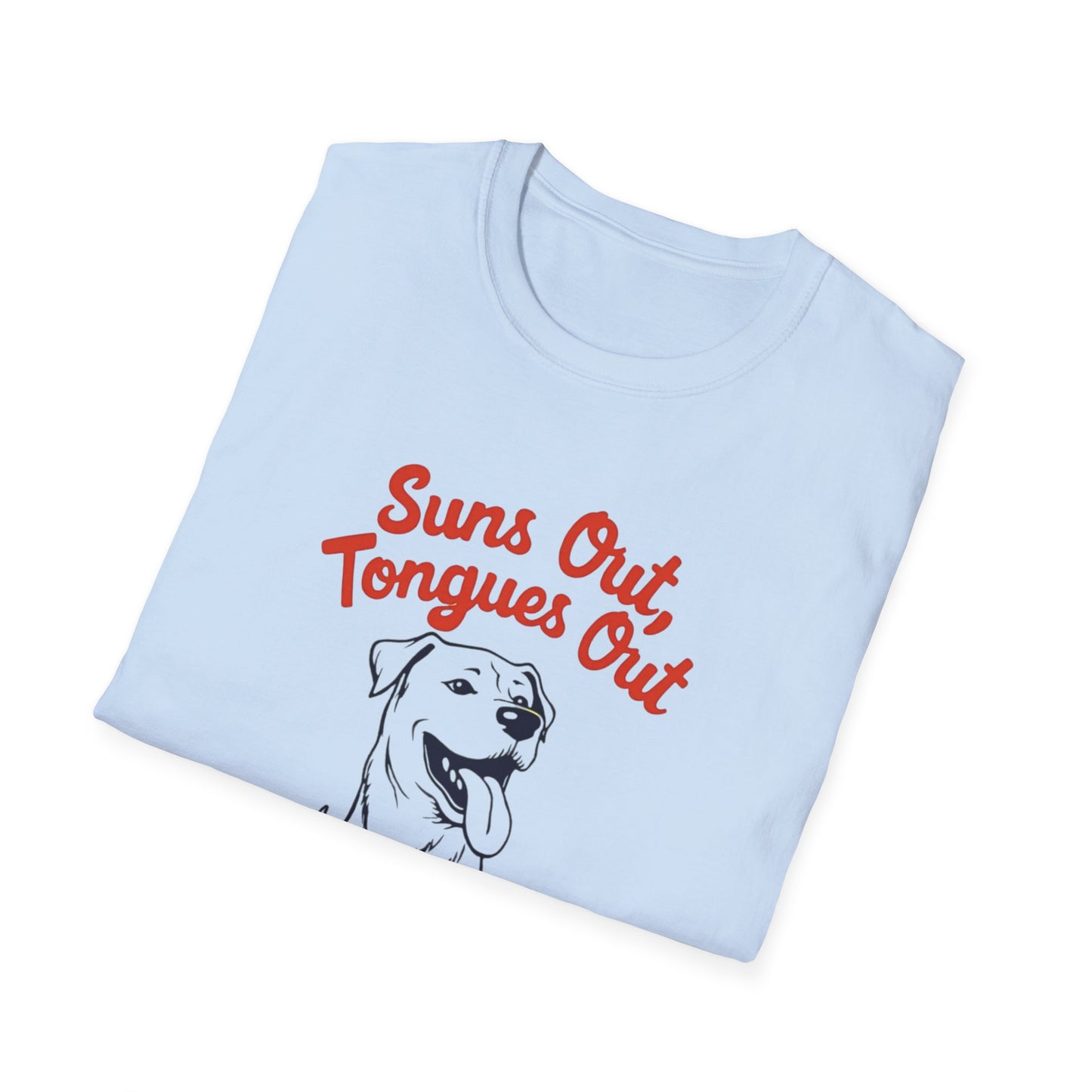 Suns Out, Tongues Out T-Shirt – Unisex Summer Tee, Dog Lovers Gift, Casual Wear, Cute Pet Shirt, Animal Lover Apparel