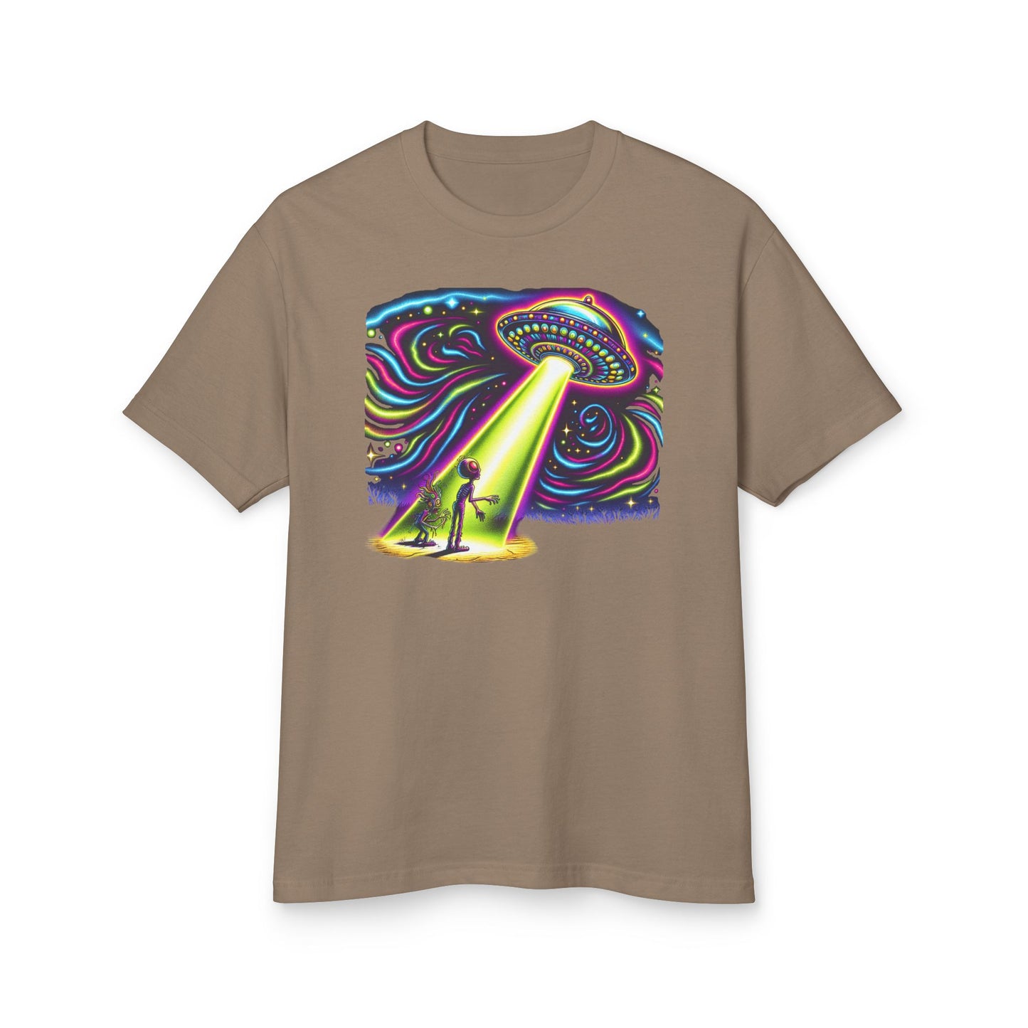 A Wild Trip, UFO sighting, Unisex Garment-Dyed Heavyweight Cotton Tee - Psychonaut Swag