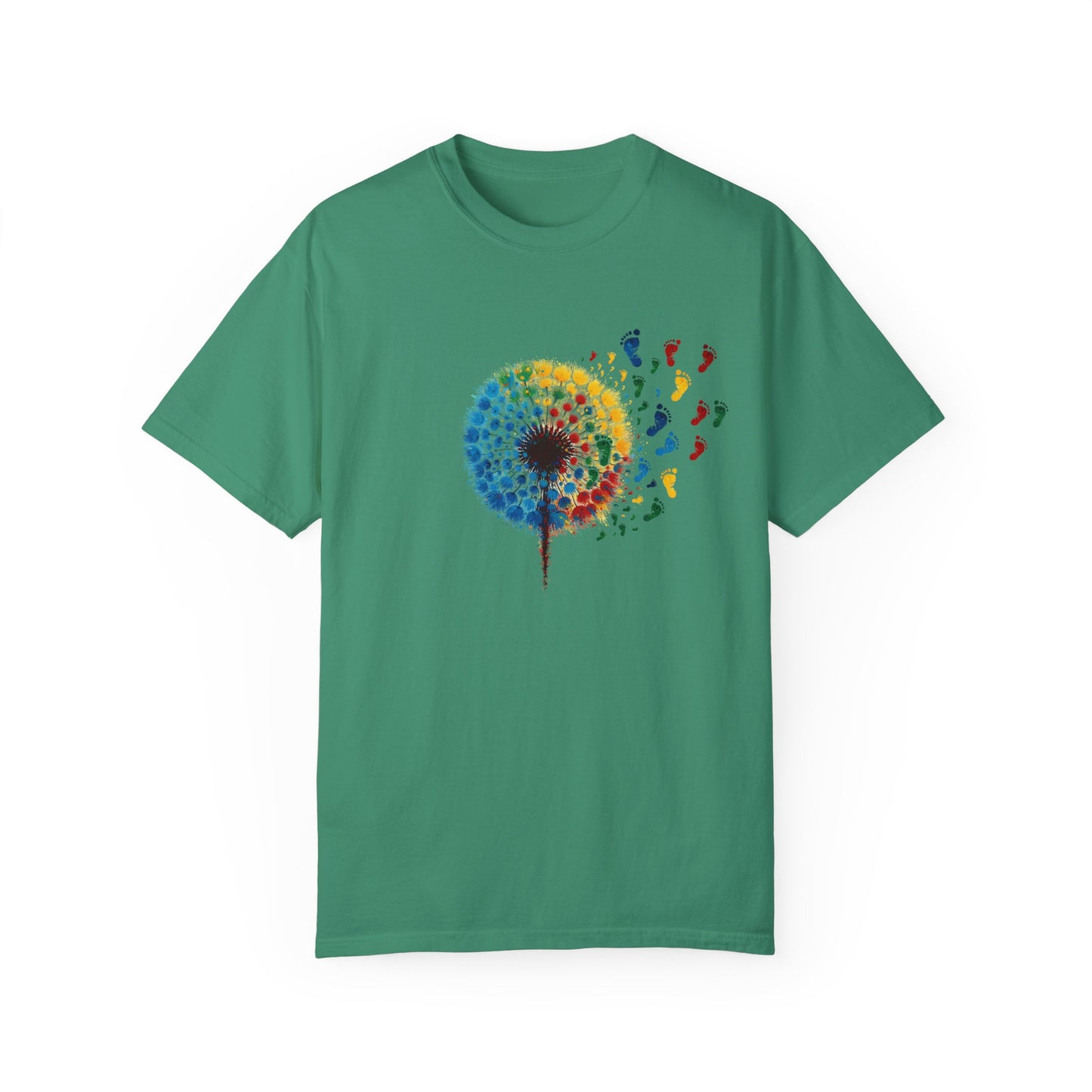 Dandelion baby feet, Unisex Garment-Dyed T-shirt - Psychonaut Swag