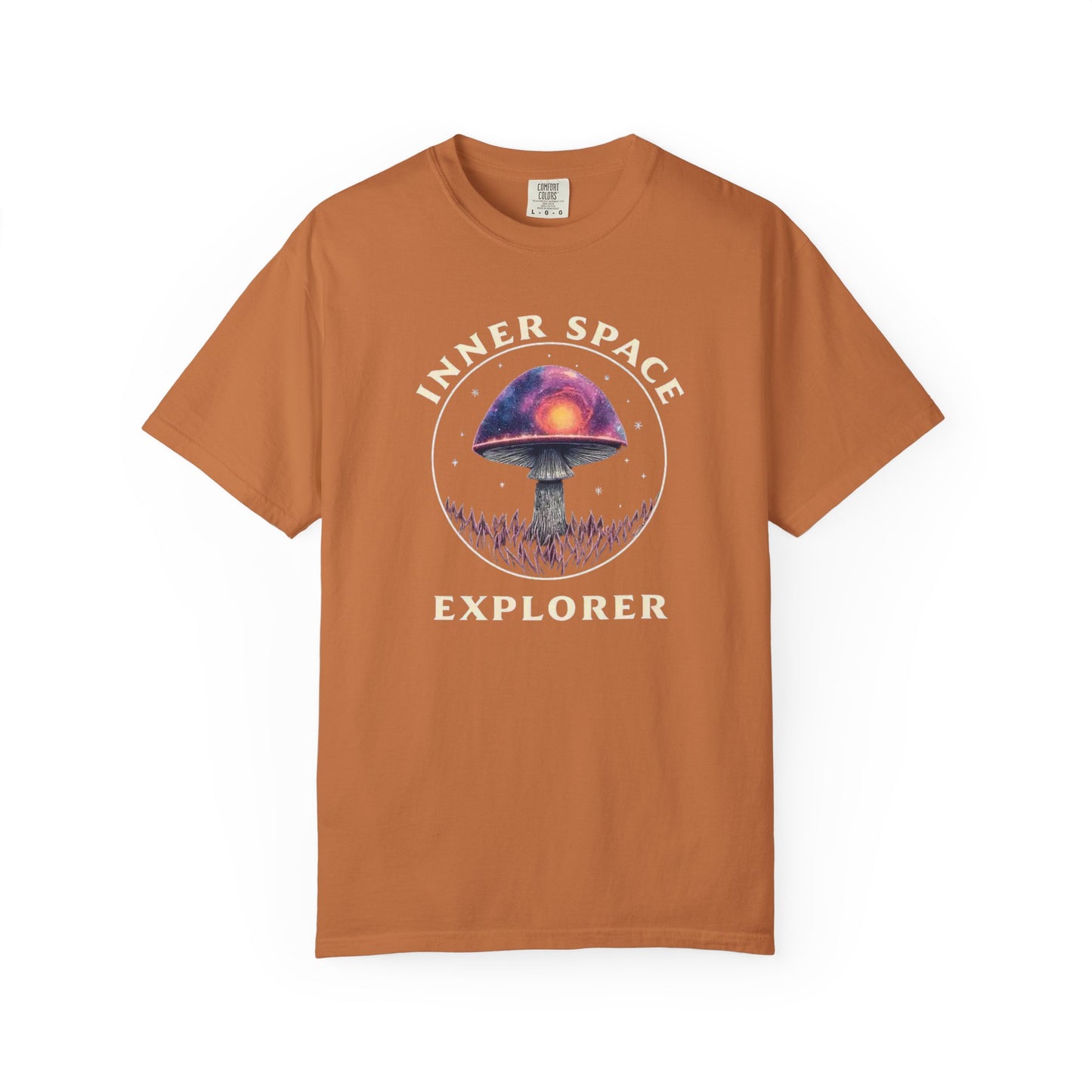 Inner Space Explorer T-Shirt, Unisex Graphic Tee, Cosmic Mushroom Apparel, Gift for Nature Lovers, Casual Wear for Adventurers - Psychonaut Swag