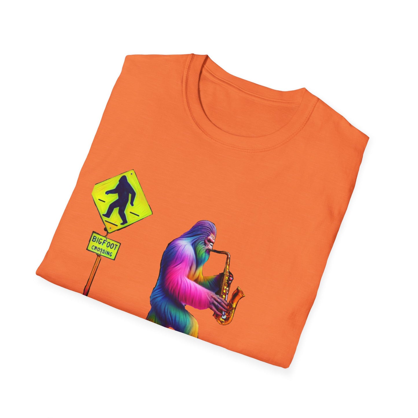 Sax-Squatch, Unisex Softstyle T-Shirt - Psychonaut Swag