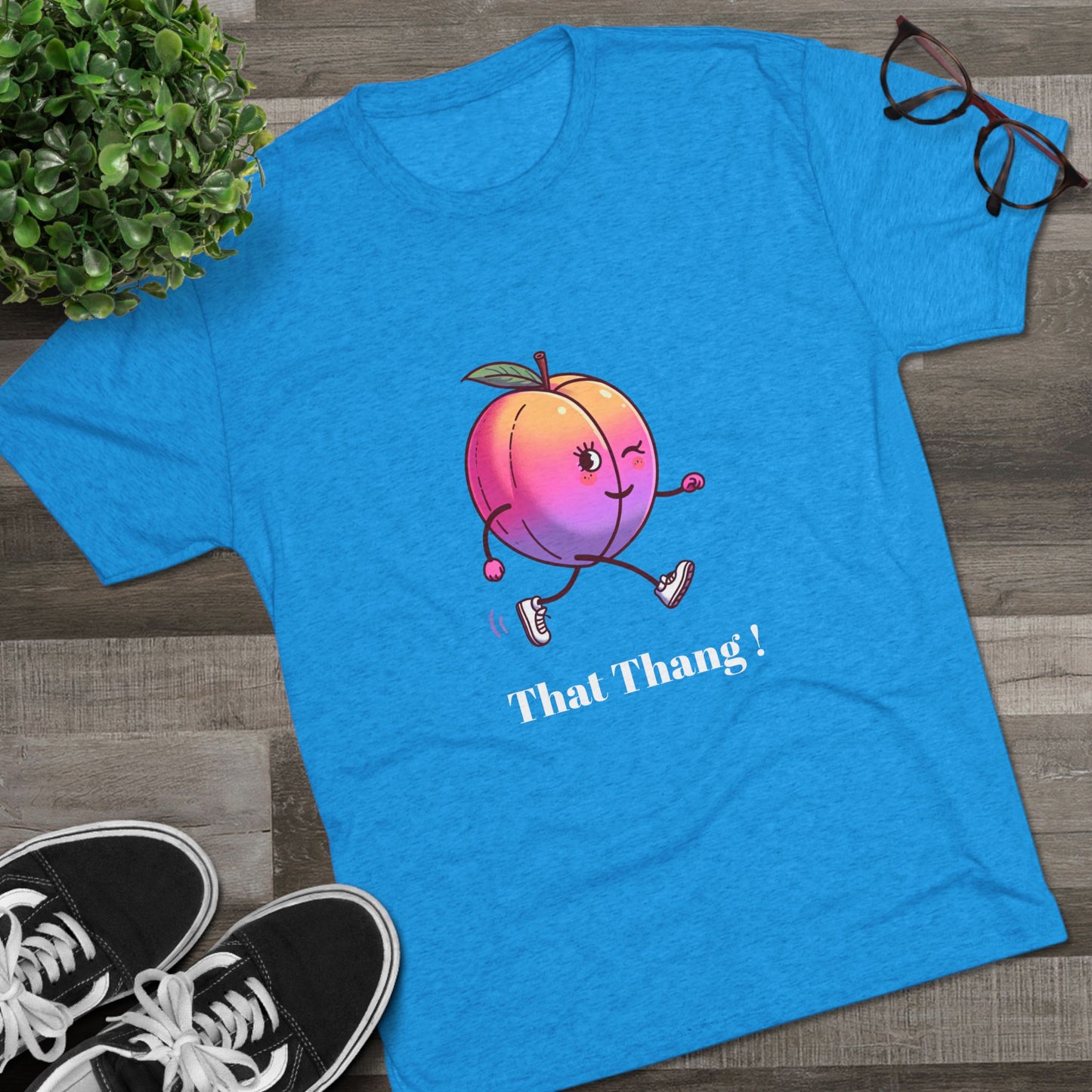 When a nice peach walks by, you gotta look. Unisex Tri-Blend Crew Tee - Psychonaut Swag