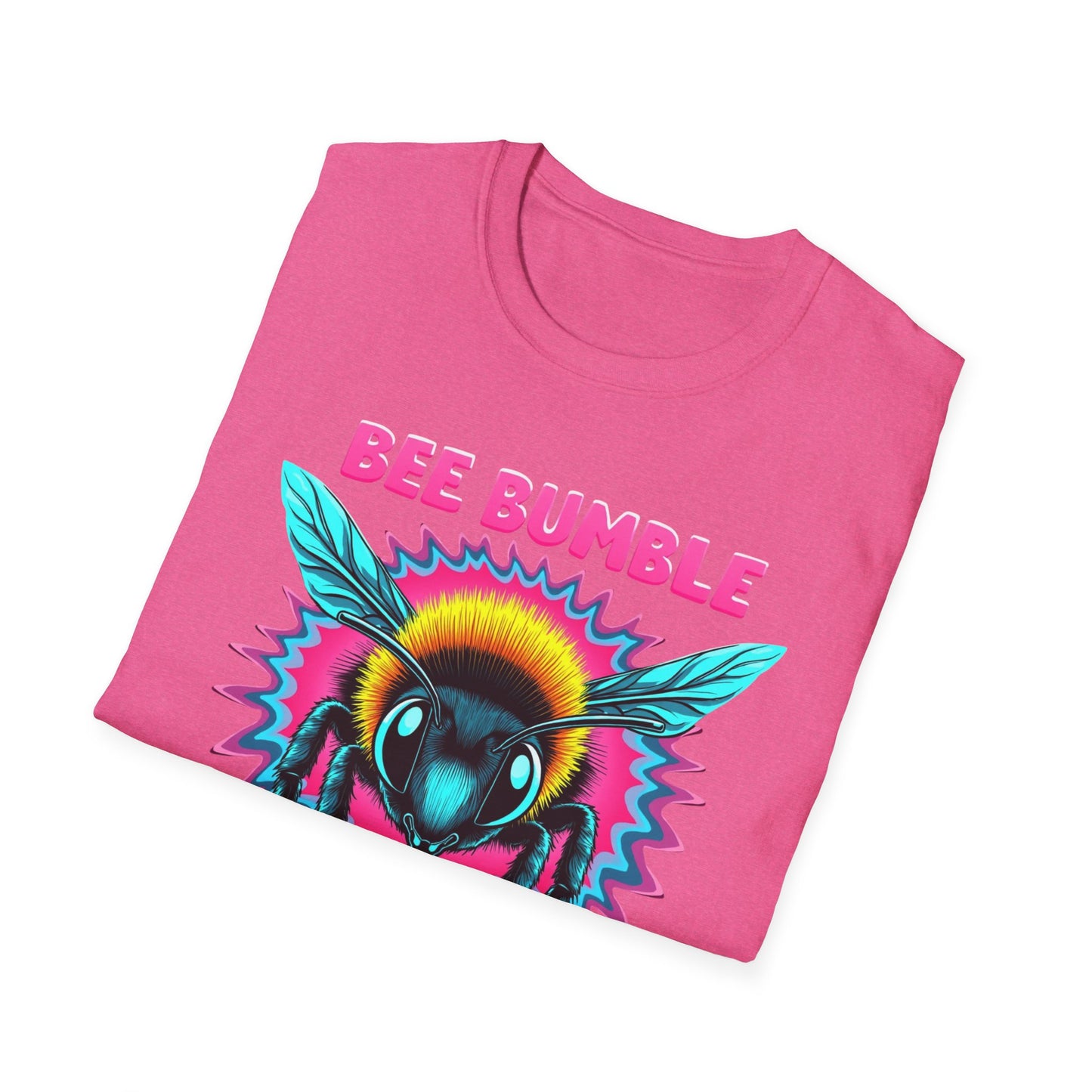 Bee Bumble T-Shirt, Retro Graphic Tee, Softstyle Unisex Shirt, Summer Fashion, Gift for Beekeepers, Eco-Friendly Tee - Psychonaut Swag