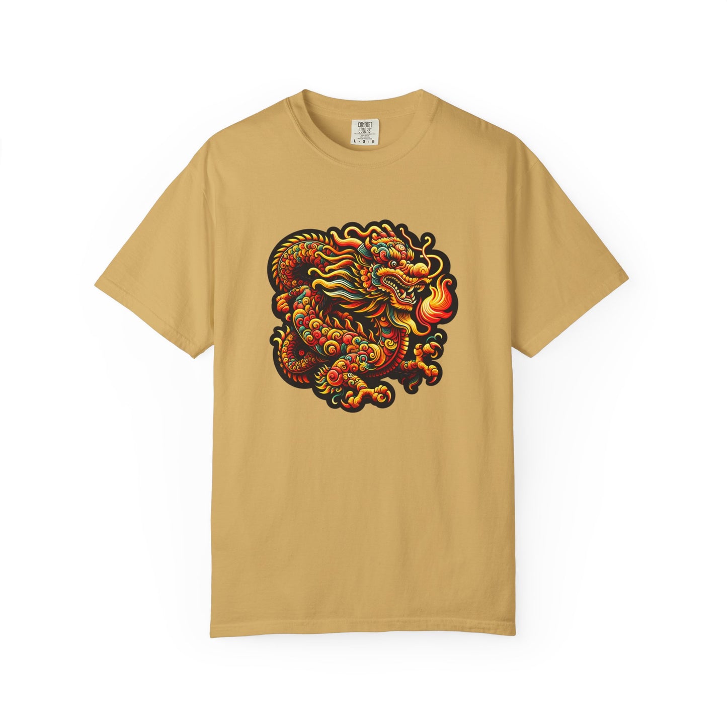 Dragon, Unisex Dragon Graphic T-Shirt - Colorful Garment-Dyed Tee - Psychonaut Swag
