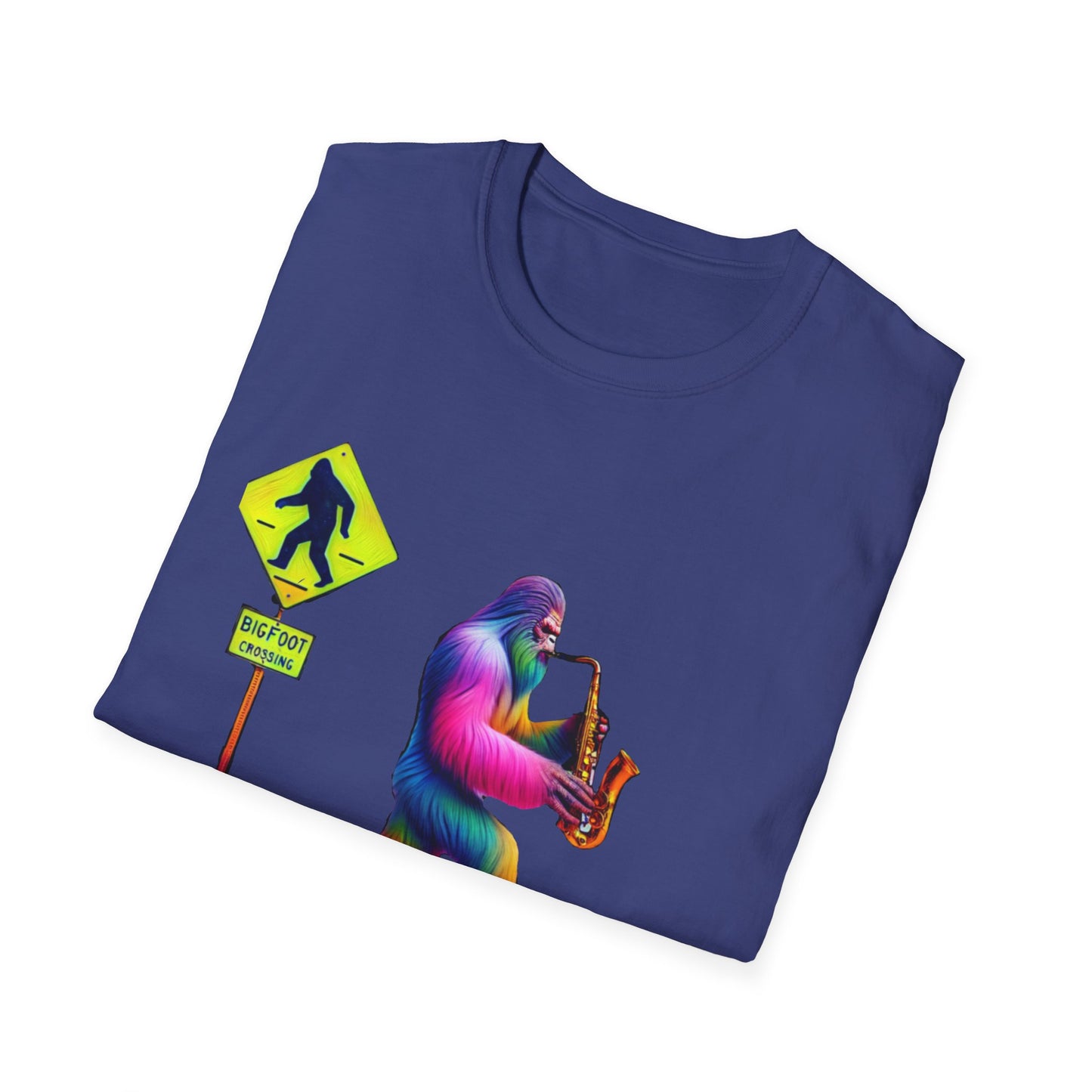 Sax-Squatch, Unisex Softstyle T-Shirt
